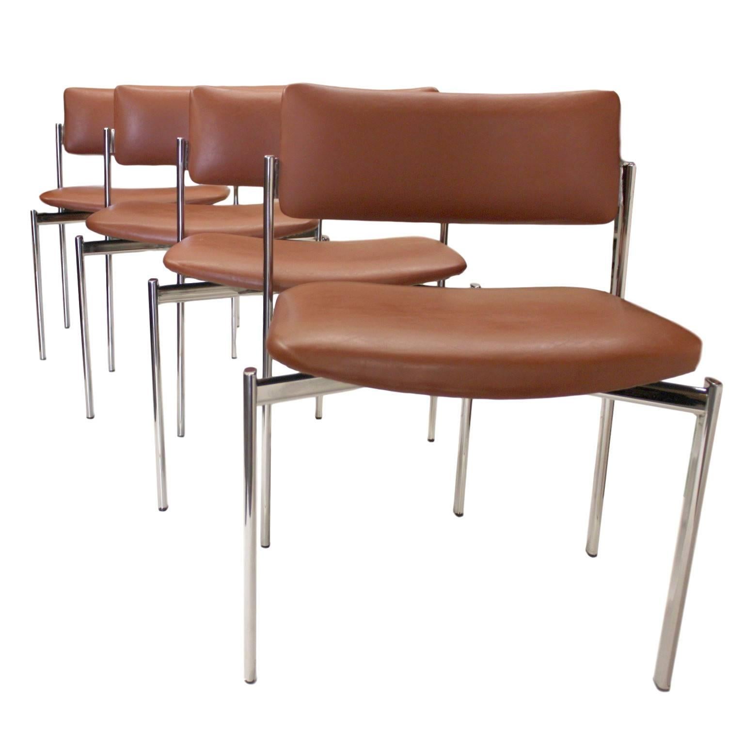 Set of Four Mid-Century Modern Ilmari Tapiovaara Kiki Dining Chairs for Stendig