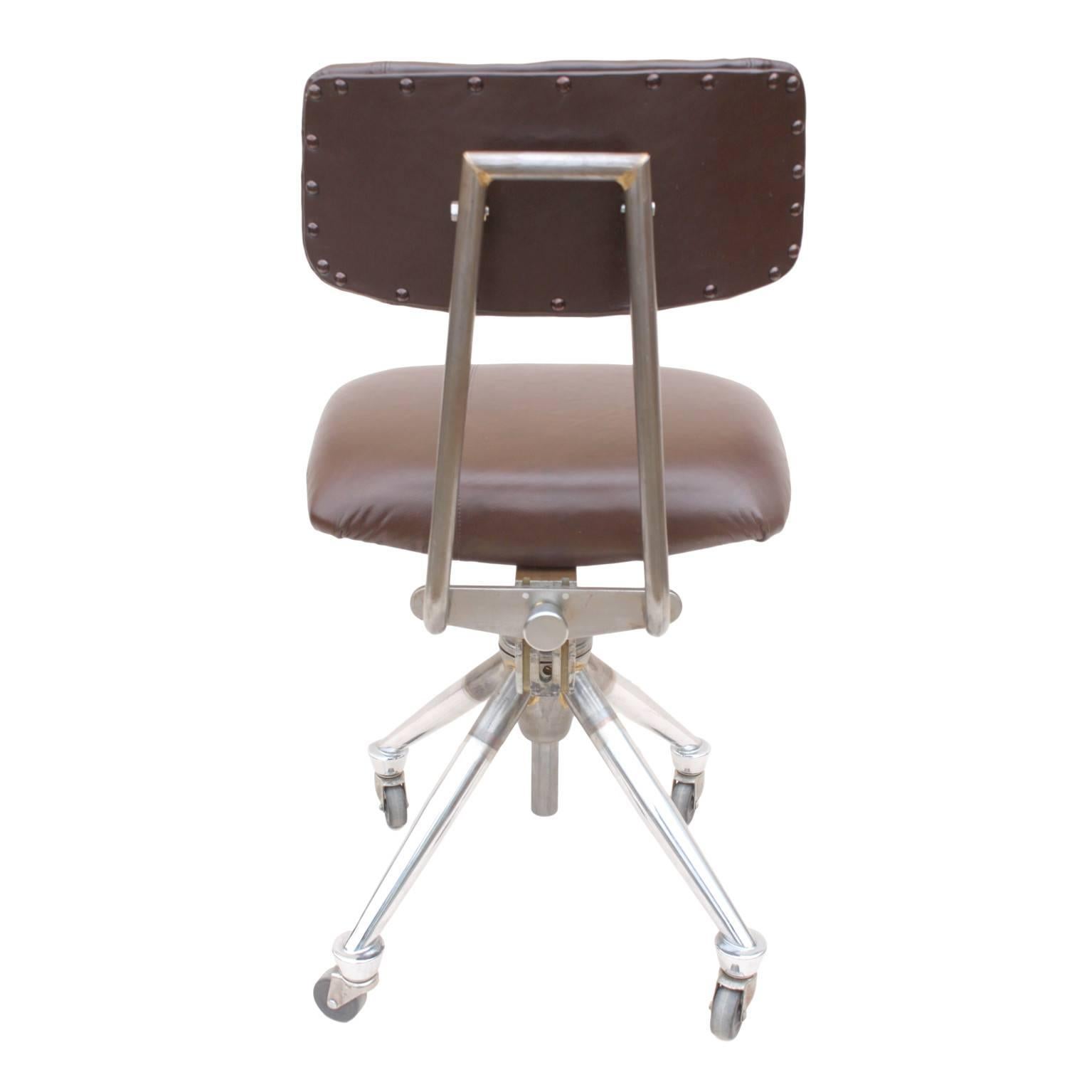 American 1950s Mid-Century Modern Industrial Do-More Swivel Desk Chair