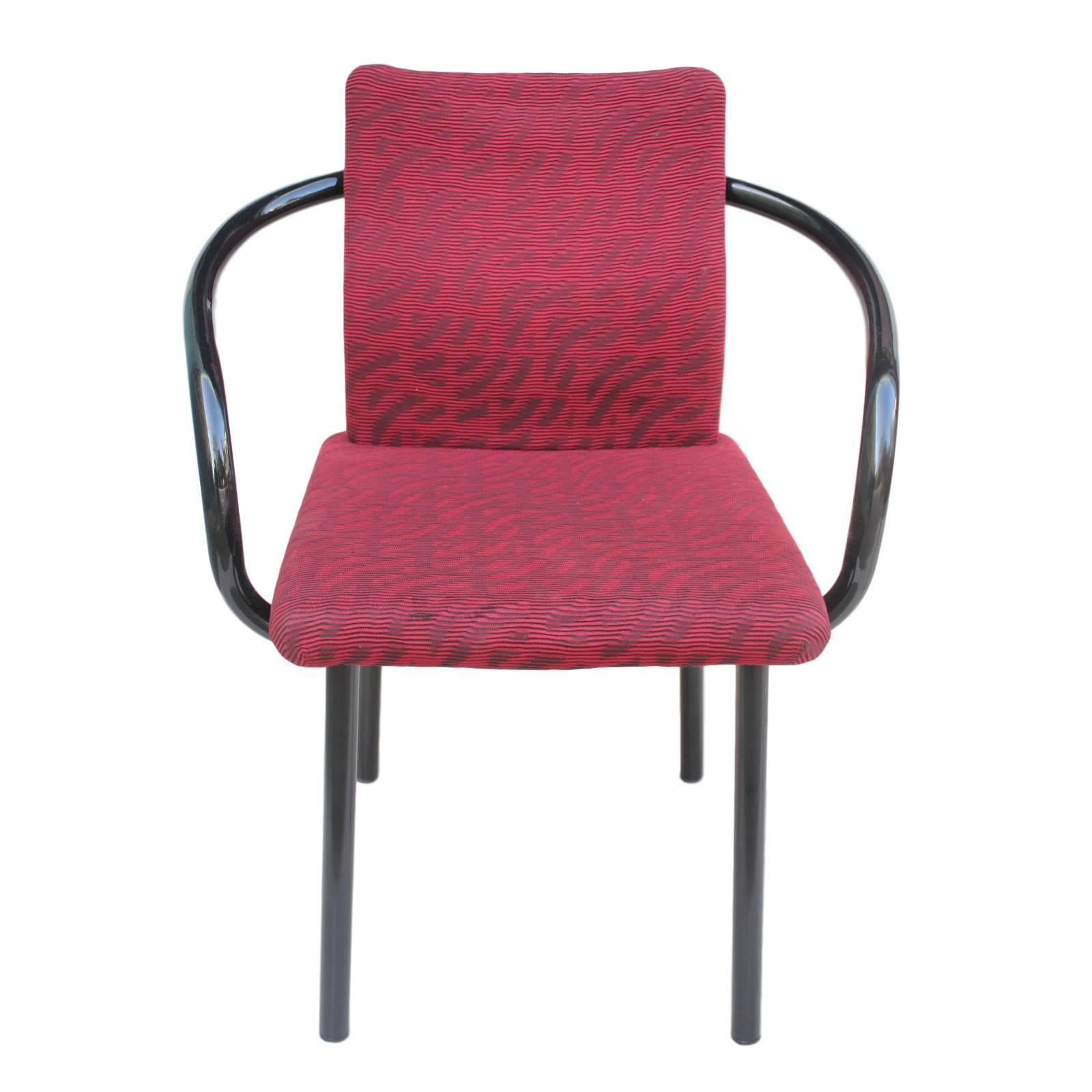 Late 20th Century Pair of 1980s Ettore Sottsass Mandarin Side Chairs for Knoll