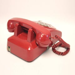 Vintage Mid-Century Modern Red Western Electric Desktop Telephone, 1970s