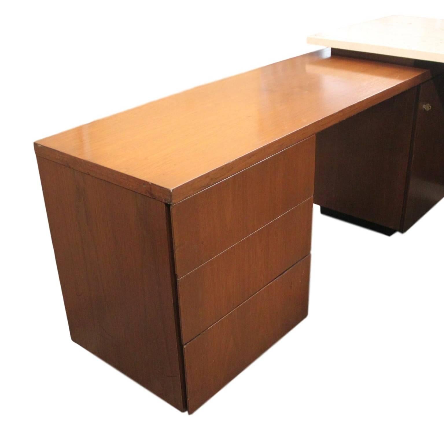 Mid-Century Modern Terrazzo Top Executive Desk from Playboy Offices in Chicago 2