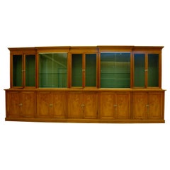 Spectacular Midcentury Classical Romweber Walnut Bookcase Wall Unit