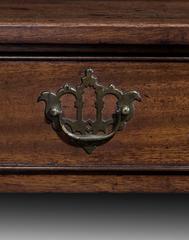 18th Century Chippendale Period Mahogany Side Table with Chinese Rococo Handles.