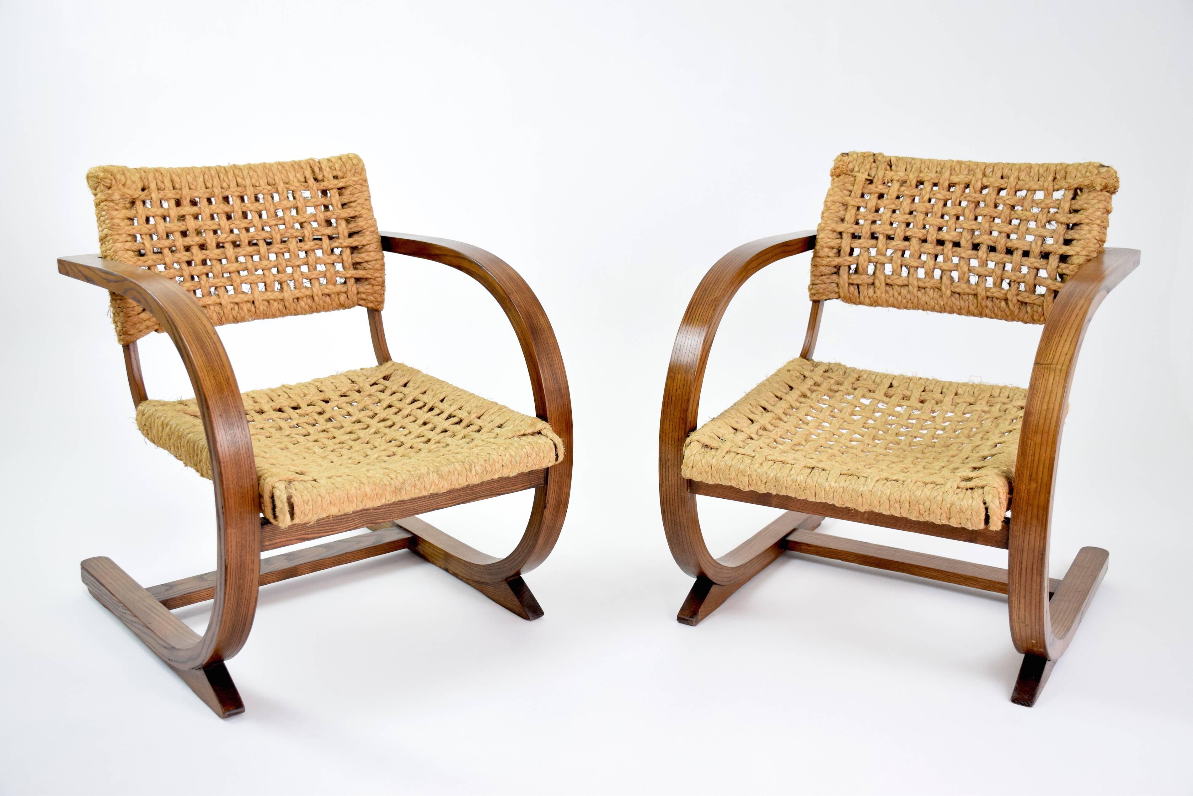 Organic Modern  Dutch Art Deco Armchairs by Bas Van Pelt, 1930's 