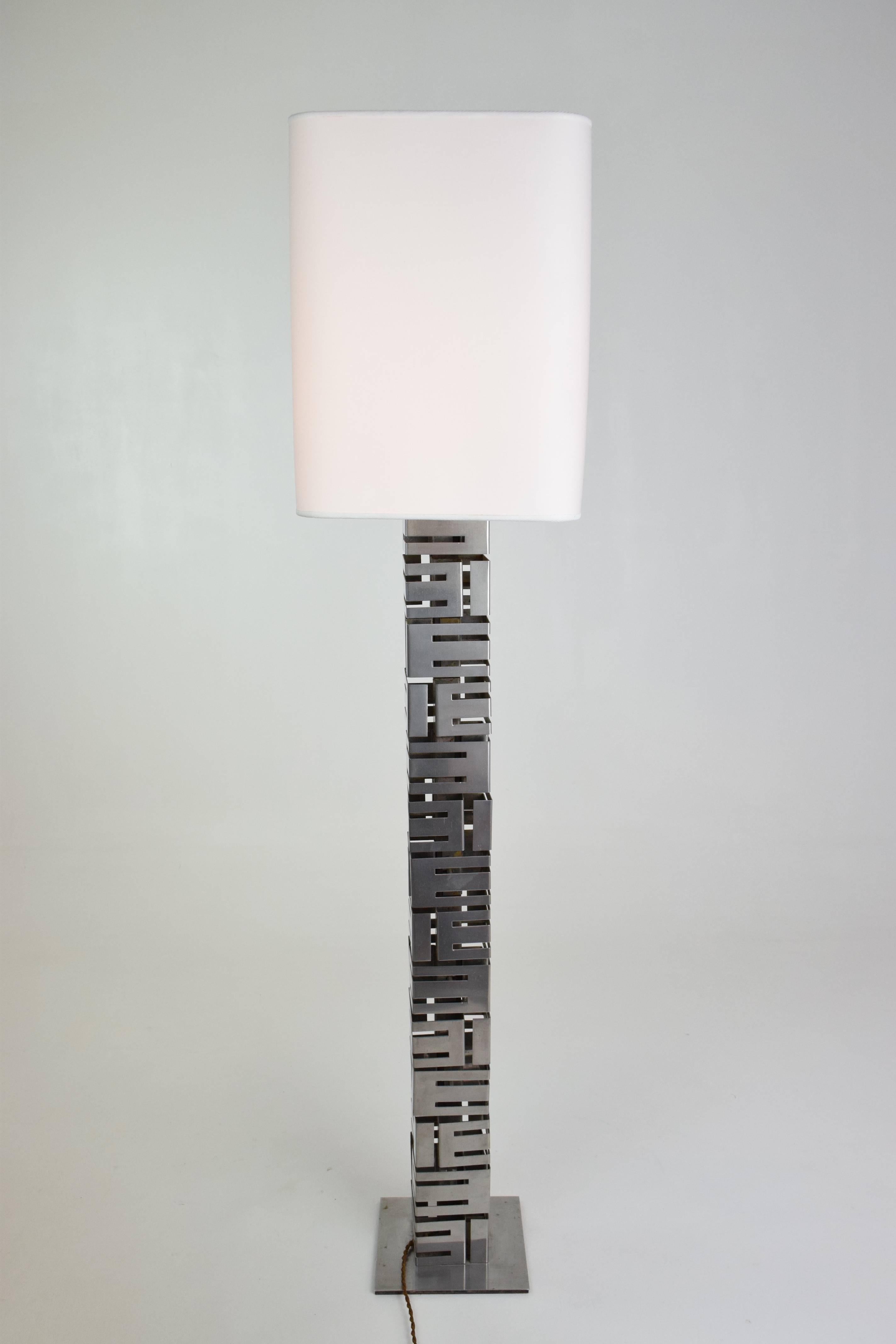 American 20th Century Vintage Floor Lamp by Curtis Jere, 1970's 