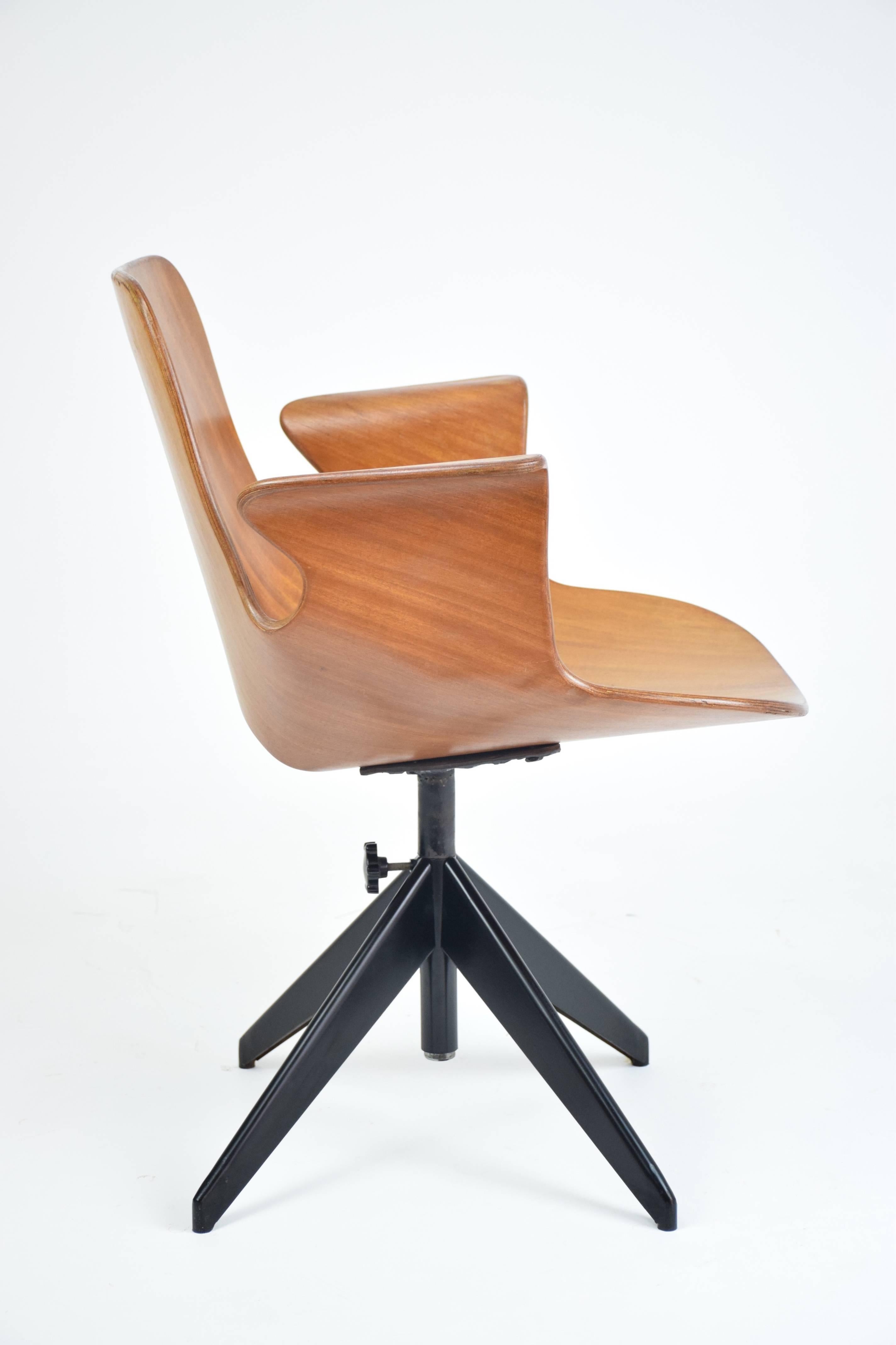 Mid-Century Modern Italian Mid-Century Office Chair by Vittorio Nobili, 1950's 