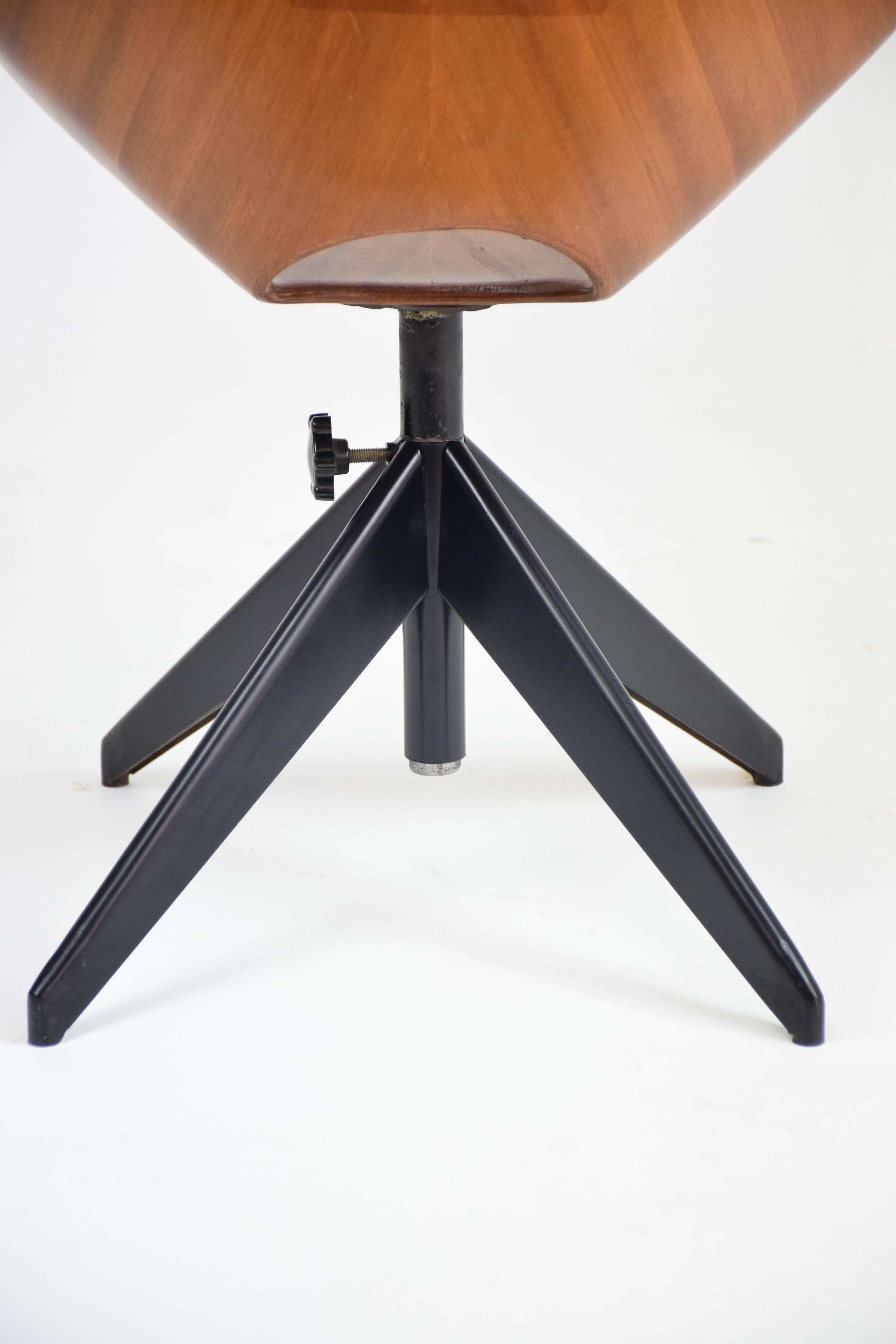 Italian Mid-Century Office Chair by Vittorio Nobili, 1950's  1