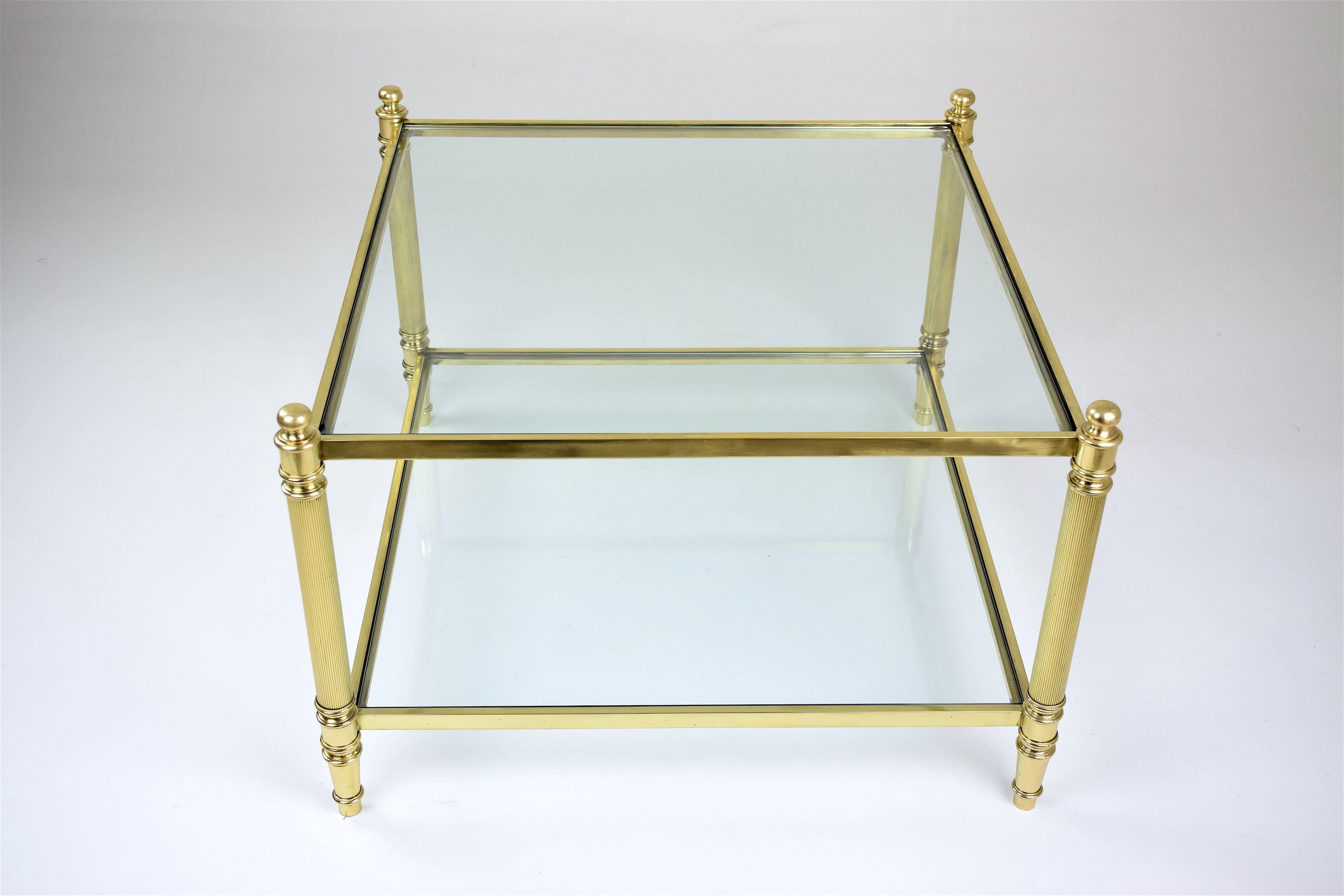 French 20th Century Vintage Brass Coffee Table, 1970s In Good Condition In Paris, FR