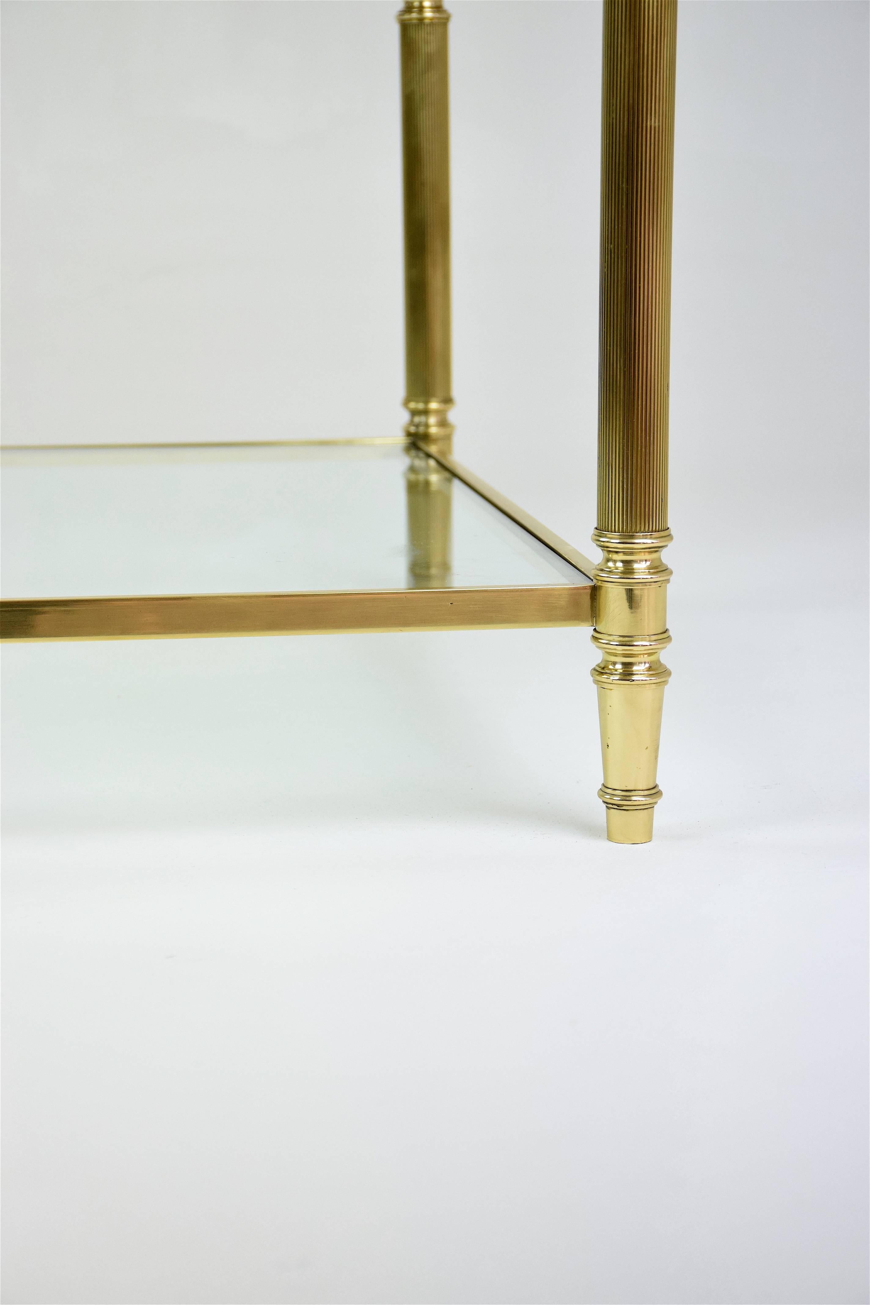 French 20th Century Vintage Brass Coffee Table, 1970s 5