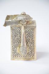 Antique Asian Silver Engraved Teapot