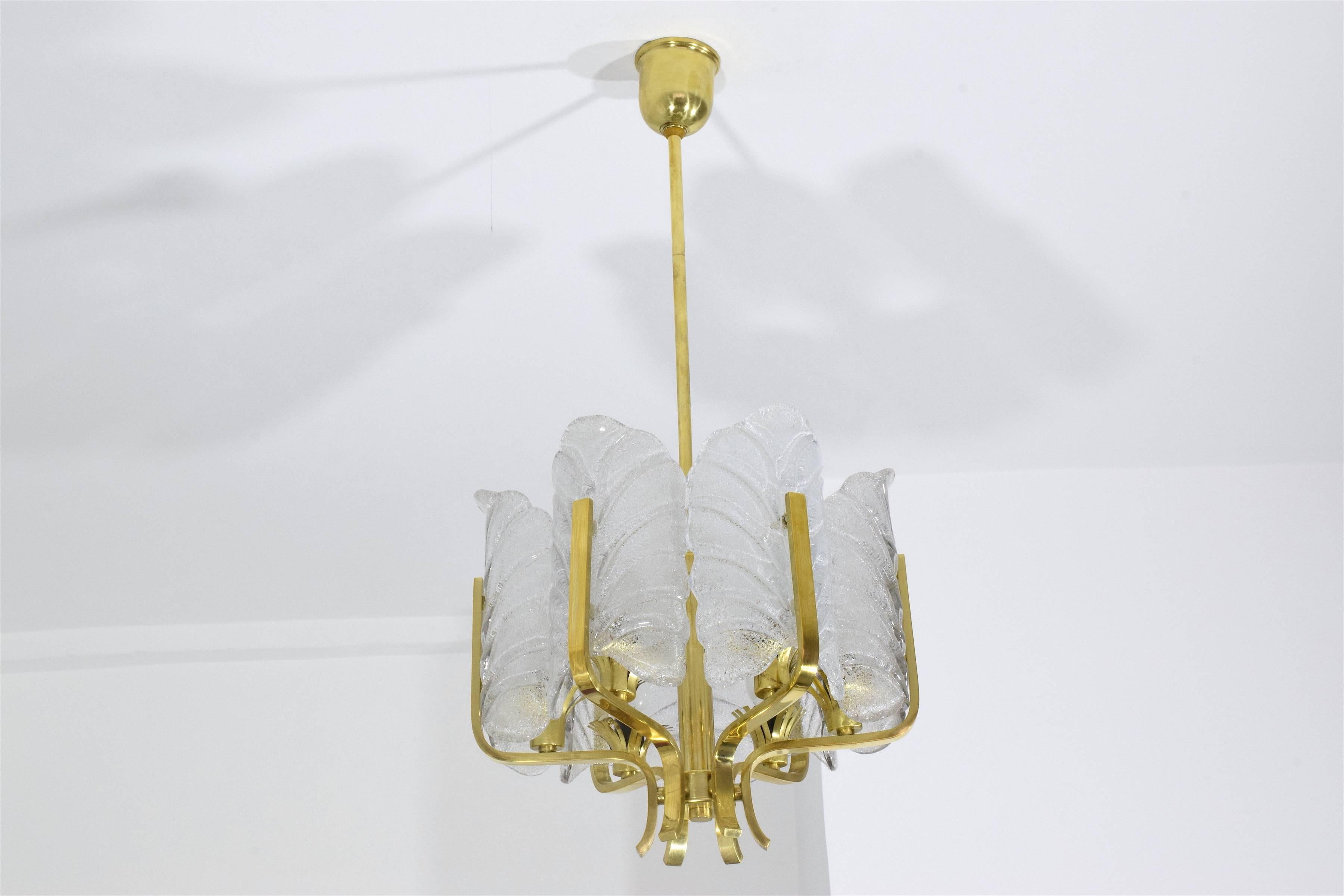 Murano Glass Chandelier by Carl Fagerlund for Orrefors, 1960's In Good Condition In Paris, FR