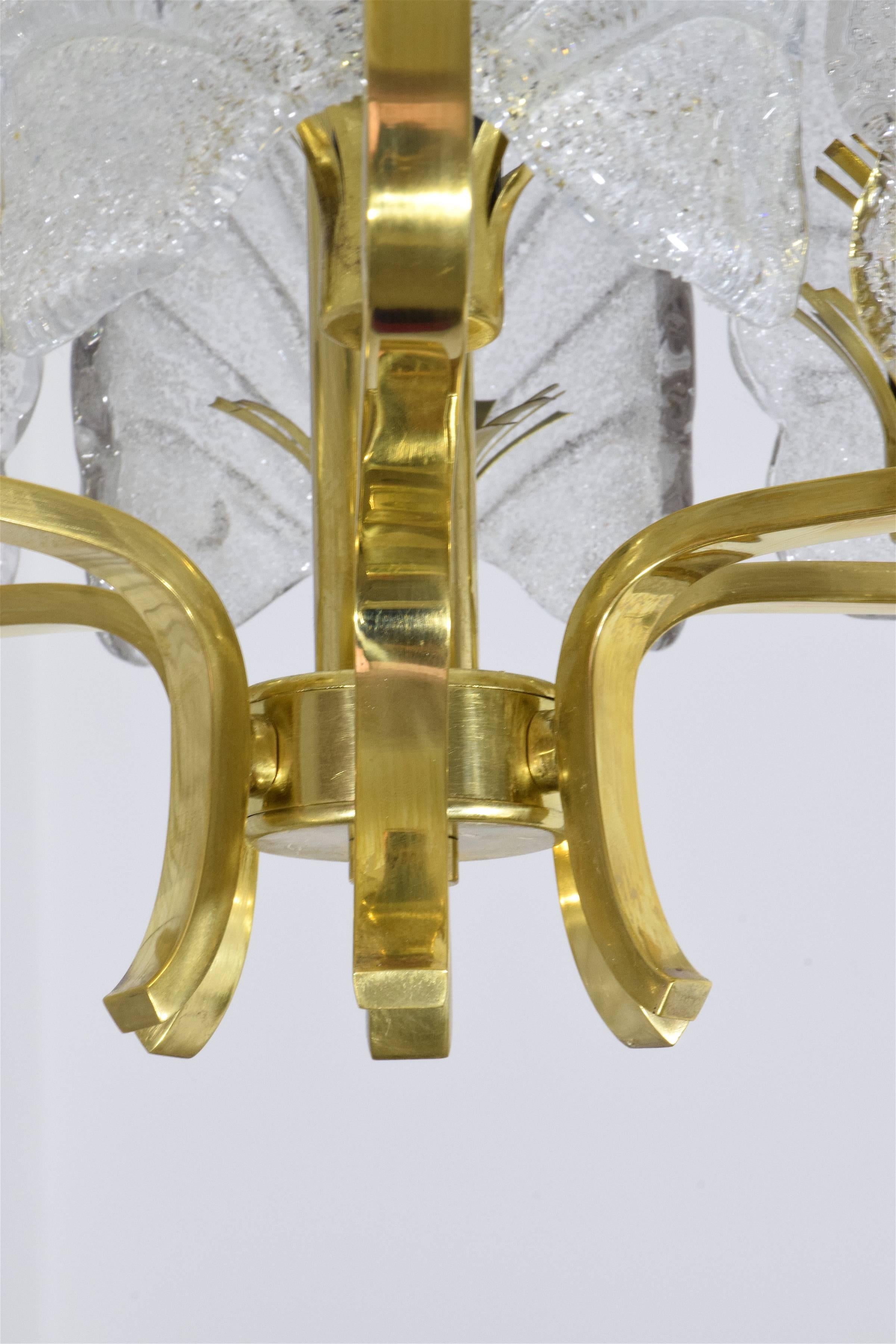 Mid-20th Century Murano Glass Chandelier by Carl Fagerlund for Orrefors, 1960's