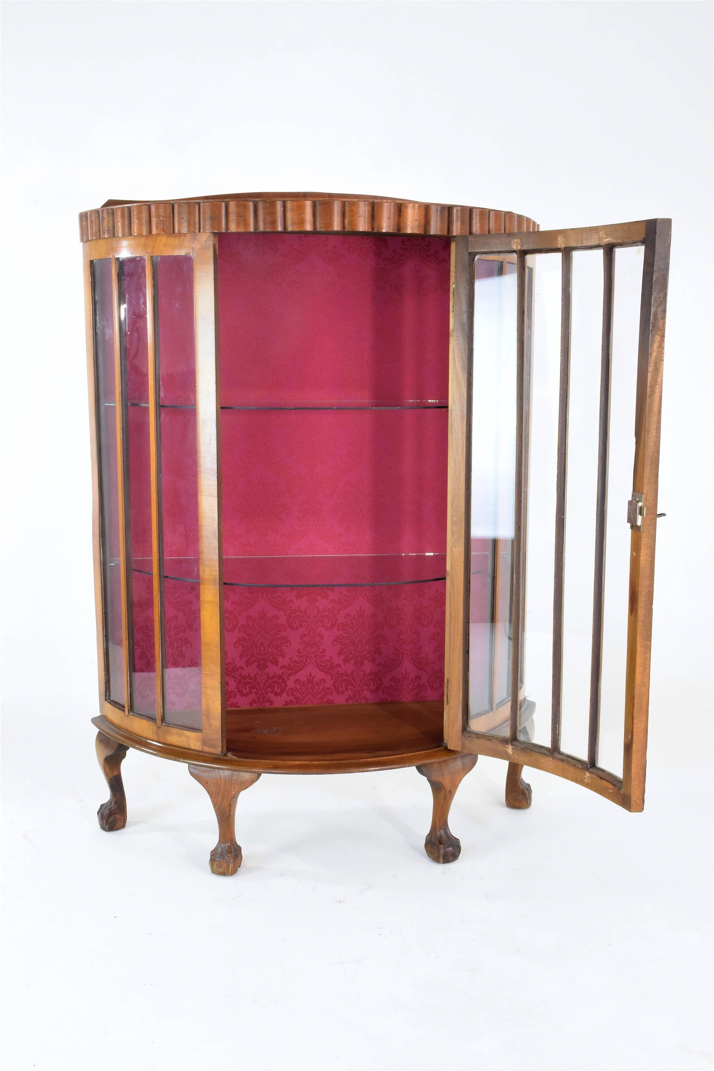  20th Century French Art Deco Circular Display Cabinet or Vitrine, 1930's  1