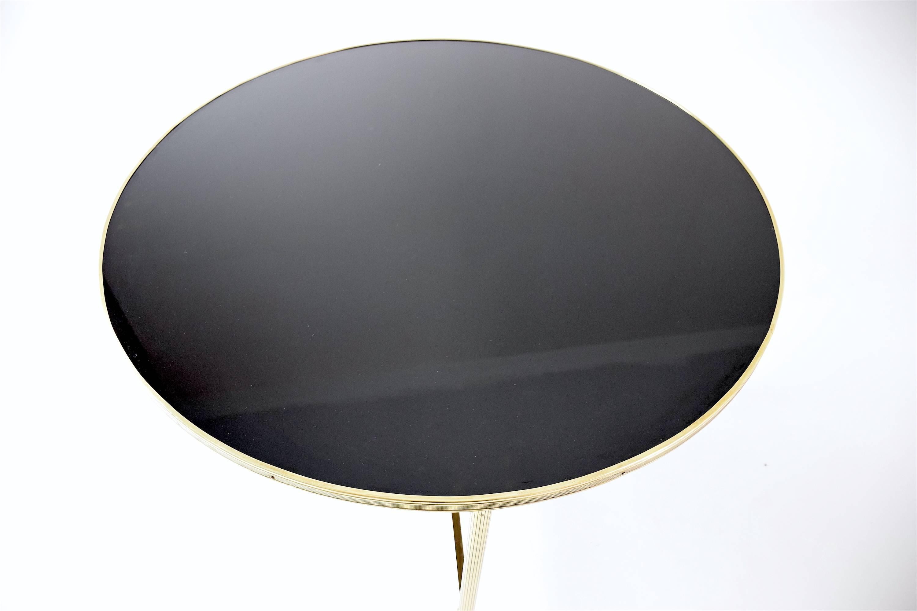 20th Century French Brass Midcentury Coffee Table Attributed to Maison Jansen, 1970s