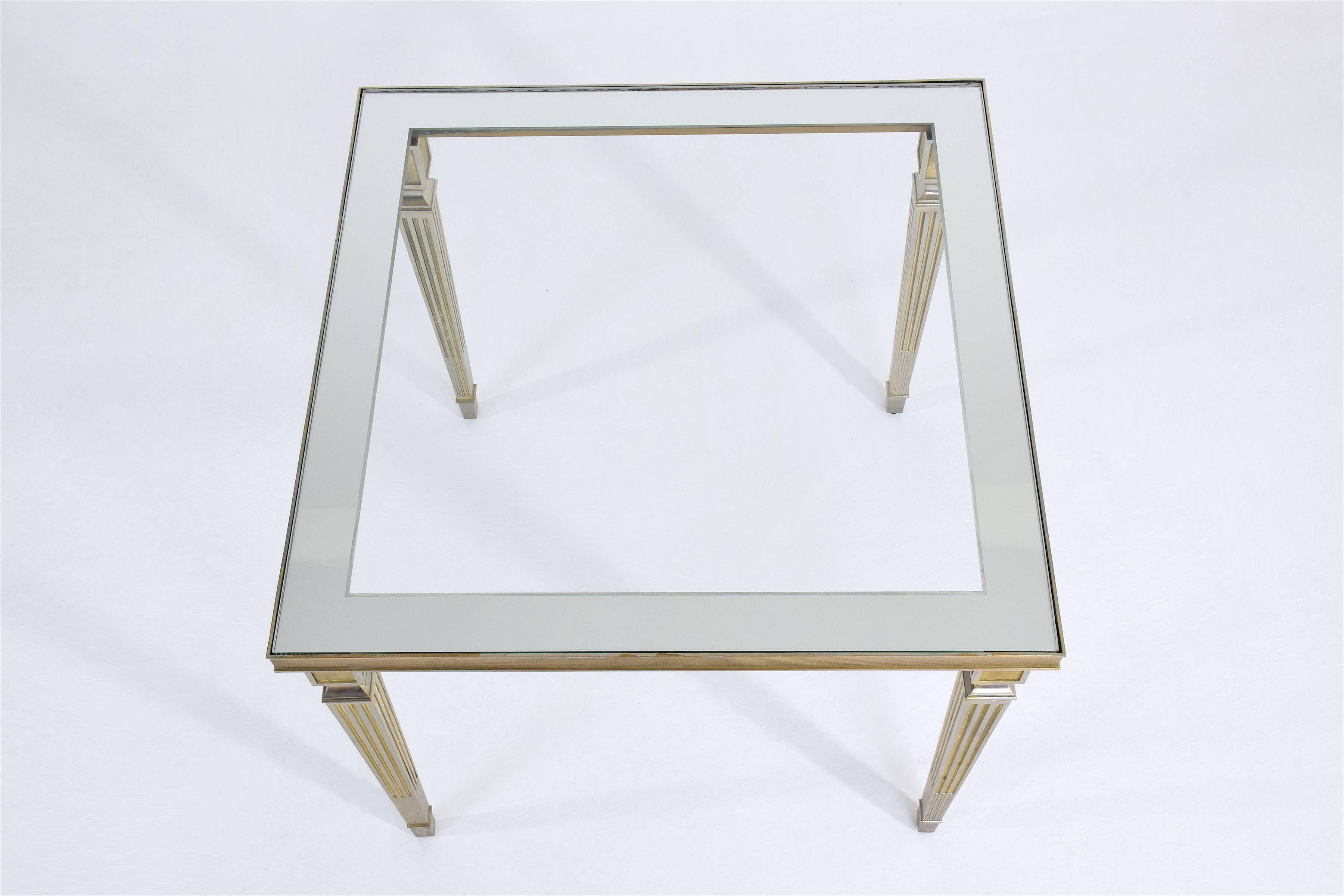 Glass 20th Century French Coffee Table by Maison Jansen, 1970's