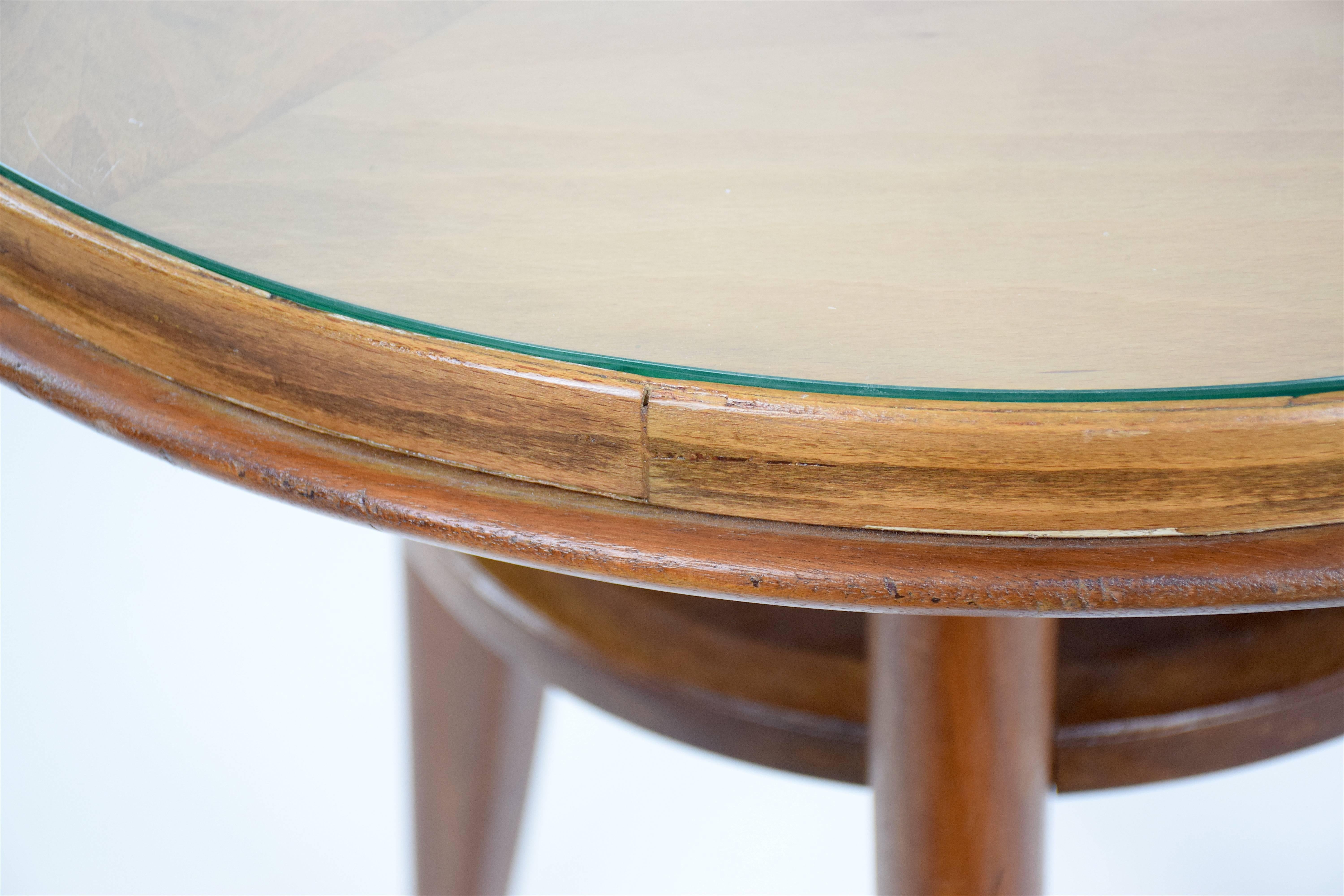 French Mid-Century Side Table Attributed to Jules Leleu
