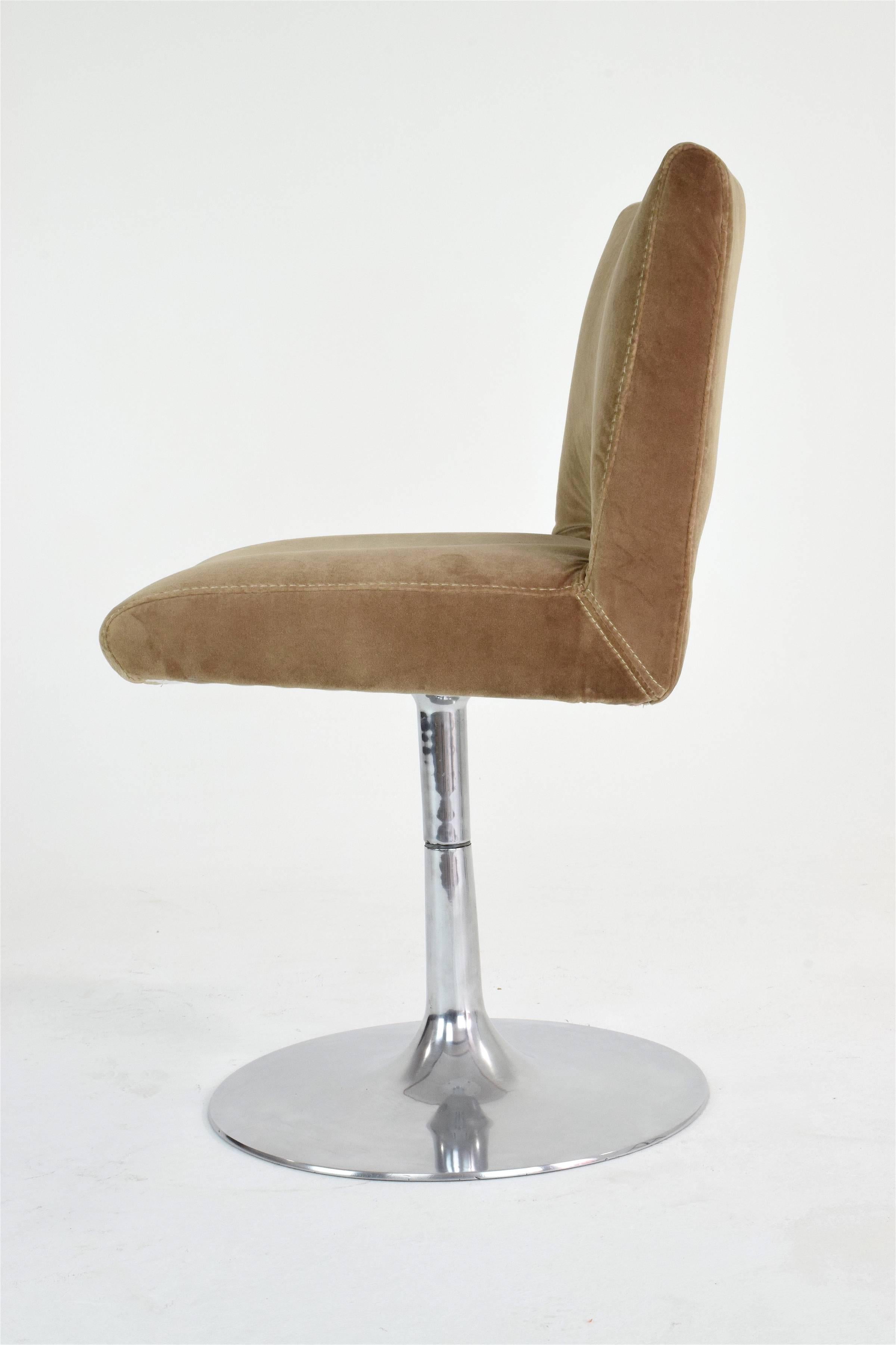 Polished  French 20th Century Vintage Office Chair, 1970's
