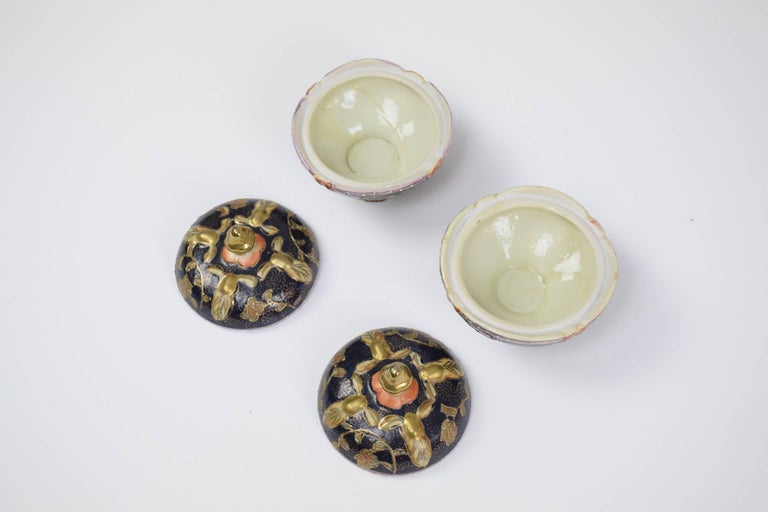 Antique Japanese Meiji Period Satsuma Trinket Pill Boxes For Sale at 1stdibs