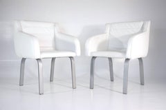 French Pair of Christian Biecher Armchairs for Poltrona Frau, 1990s