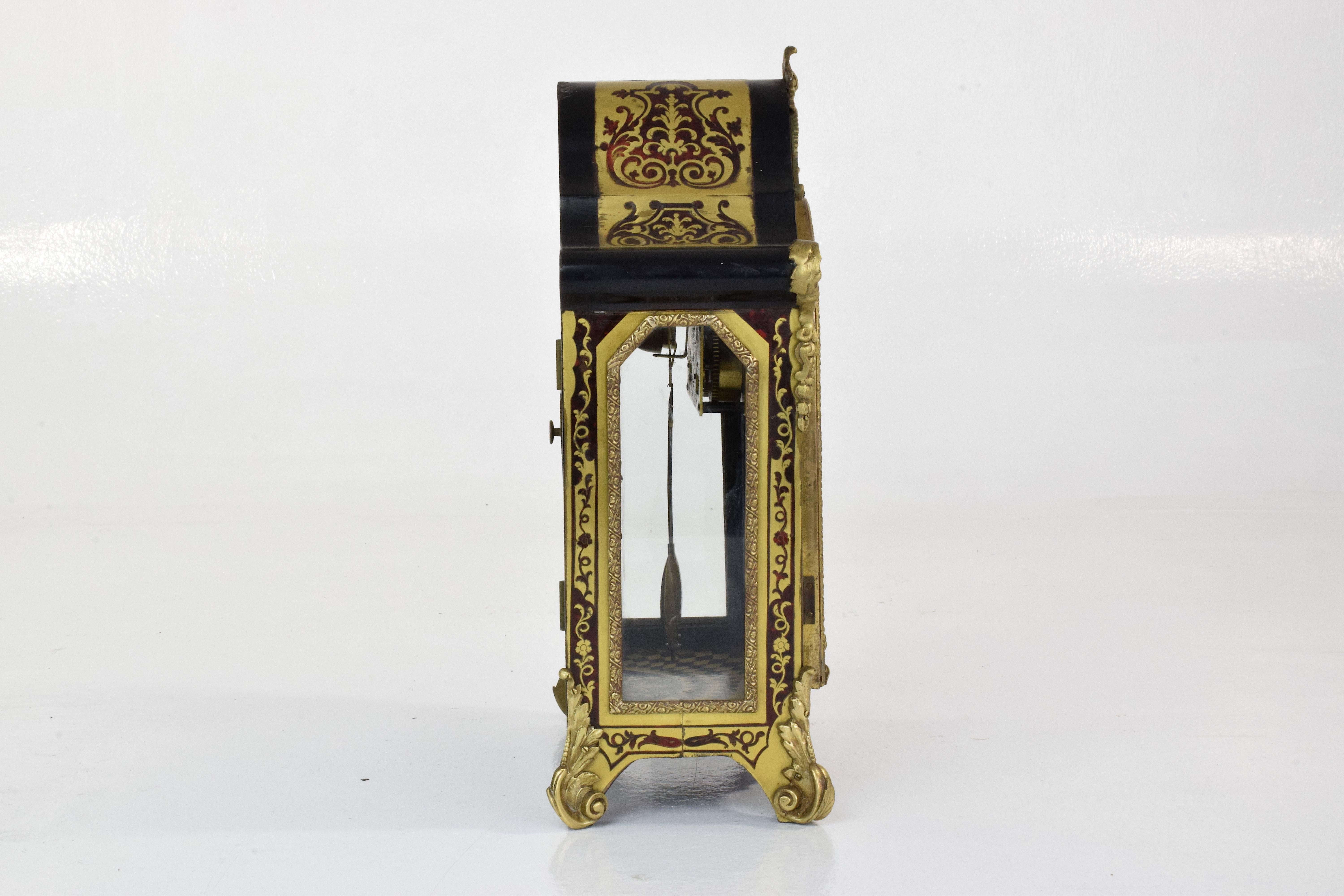 19th Century French Antique Boulle Mantel Clock