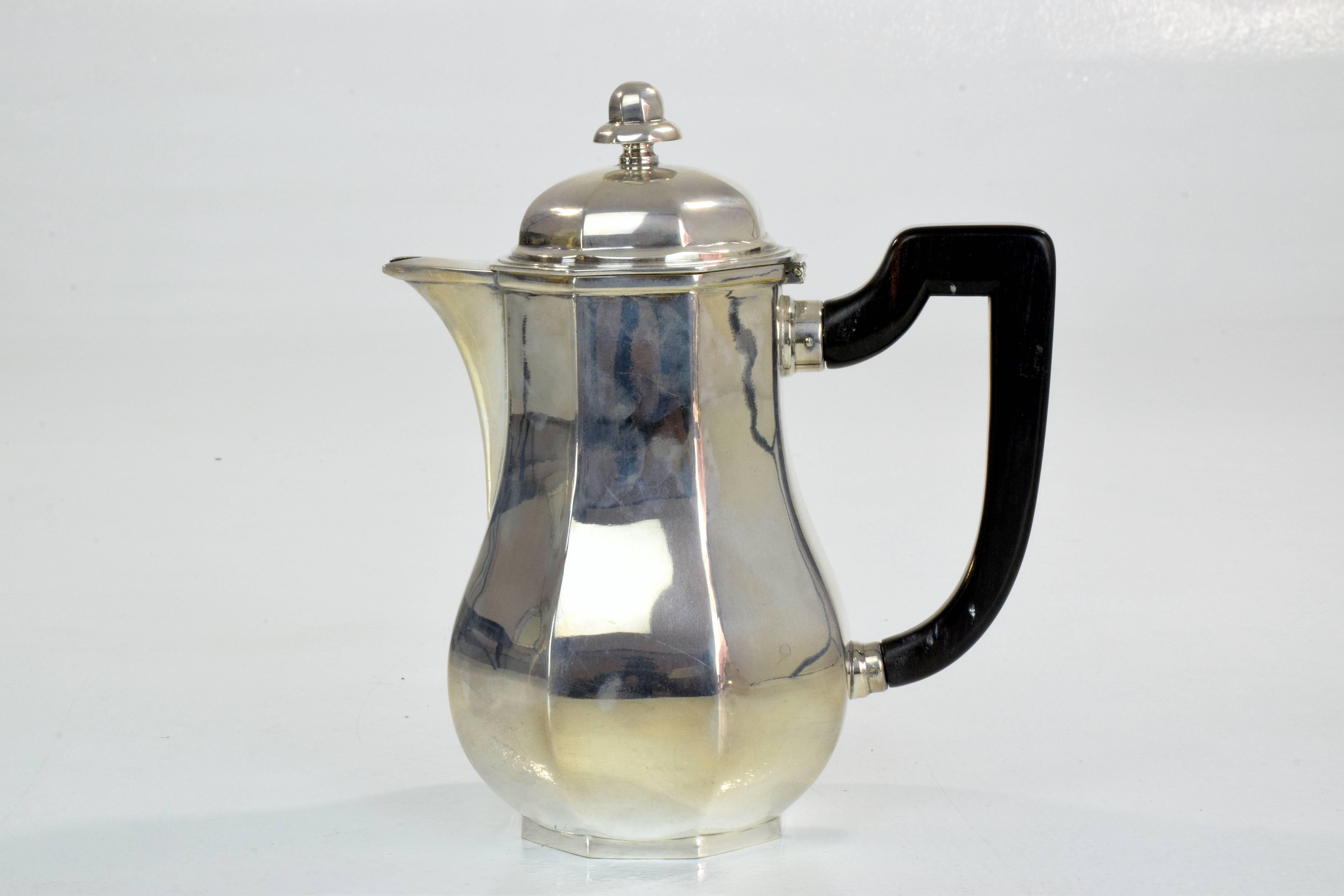 20th Century French Art Deco Silverware Tea Service by Ercuis, 1930-1940's