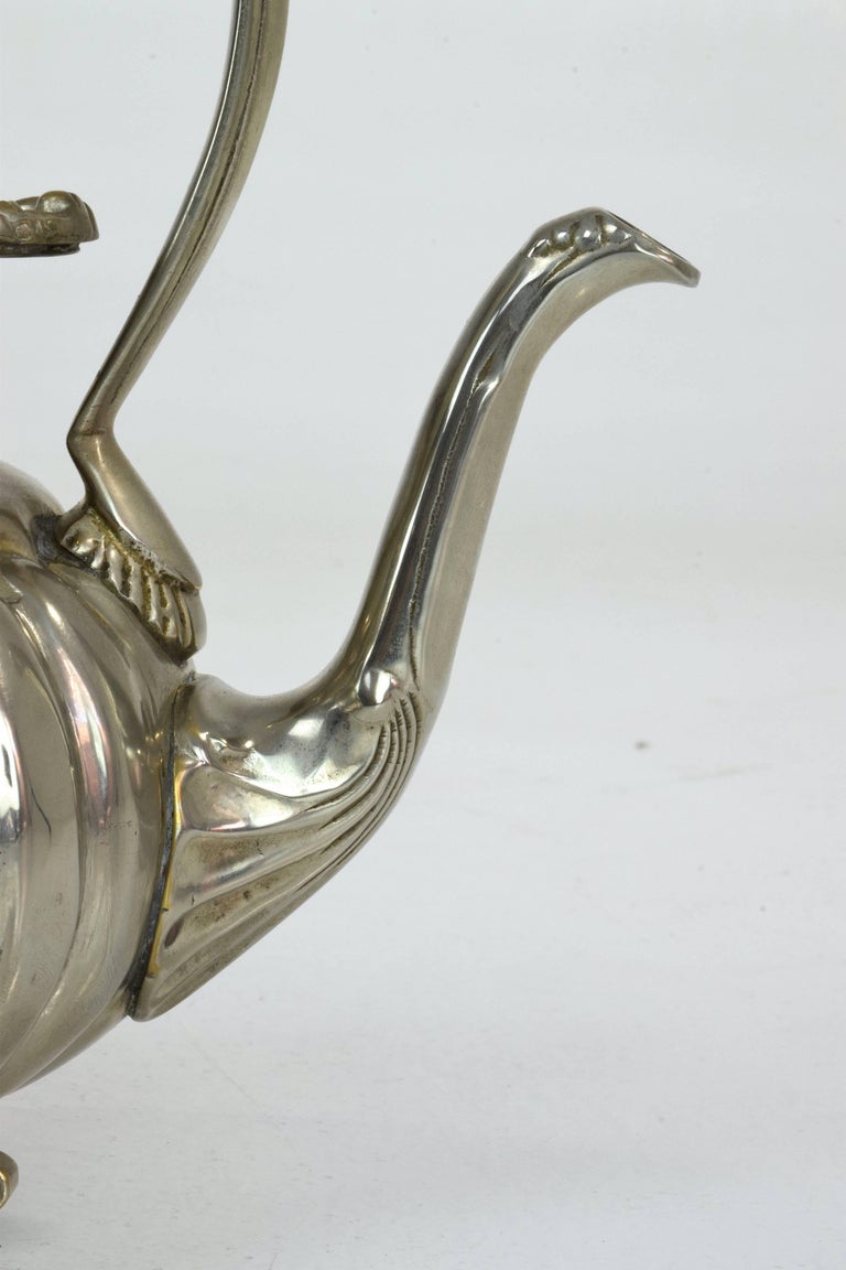 Antique Edwardian Sterling Silver Tea Kettle by William Hutton and Sons