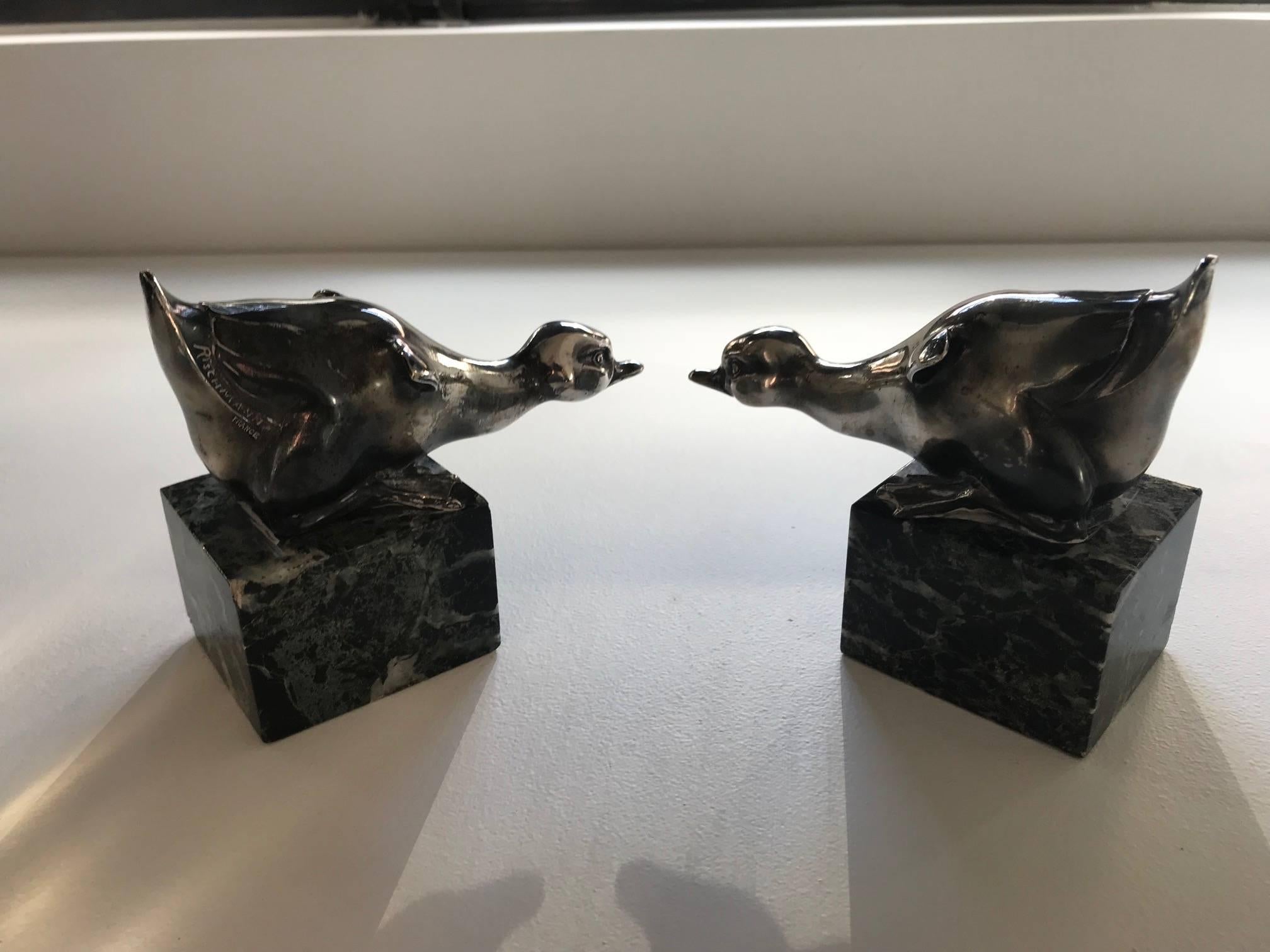 Pair of Art Deco Bookends by Rischmann, 1930s In Good Condition In Paris, FR