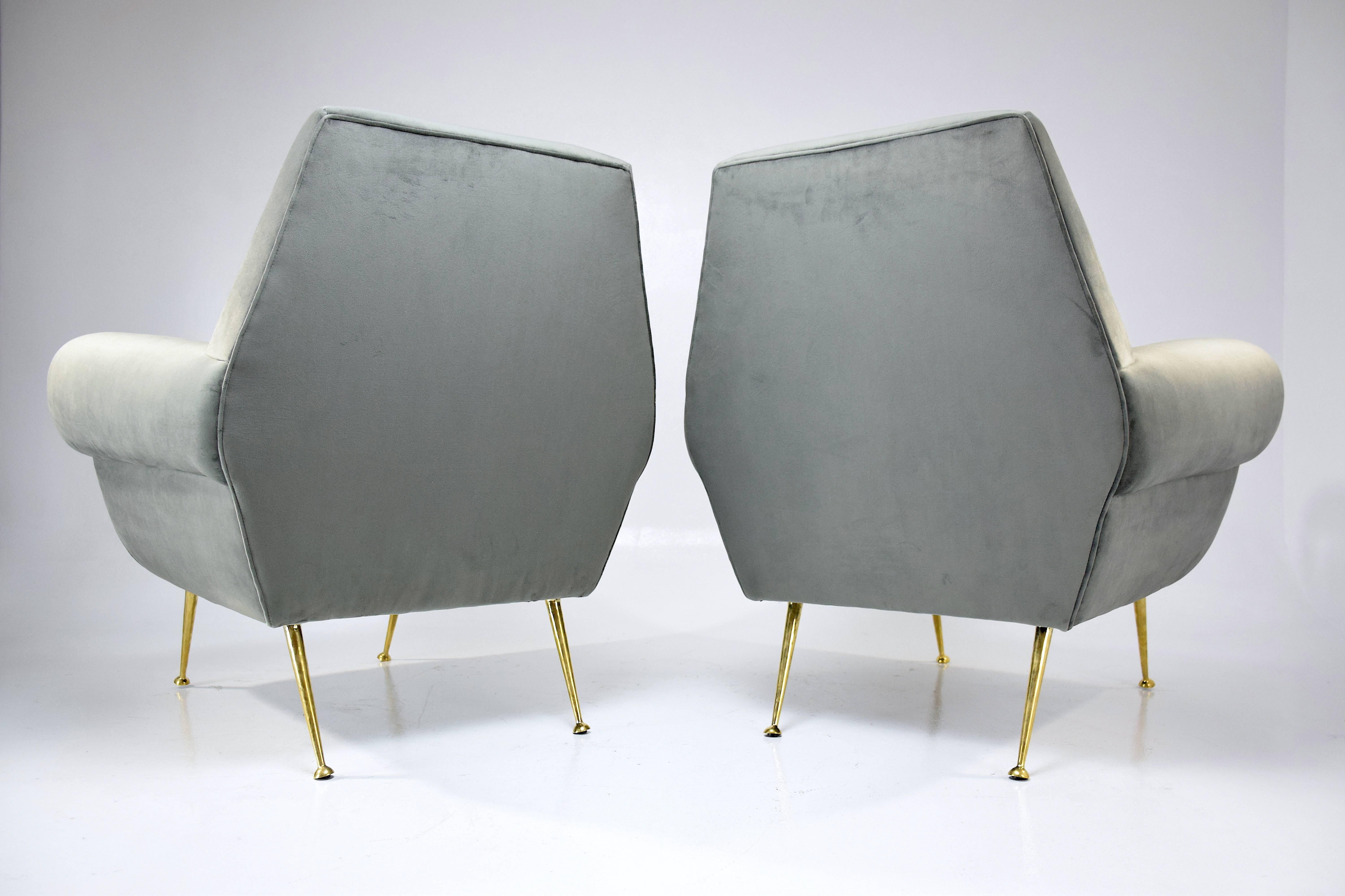 20th Century  Italian Armchairs by Gigi Radice for Minotti, 1950s