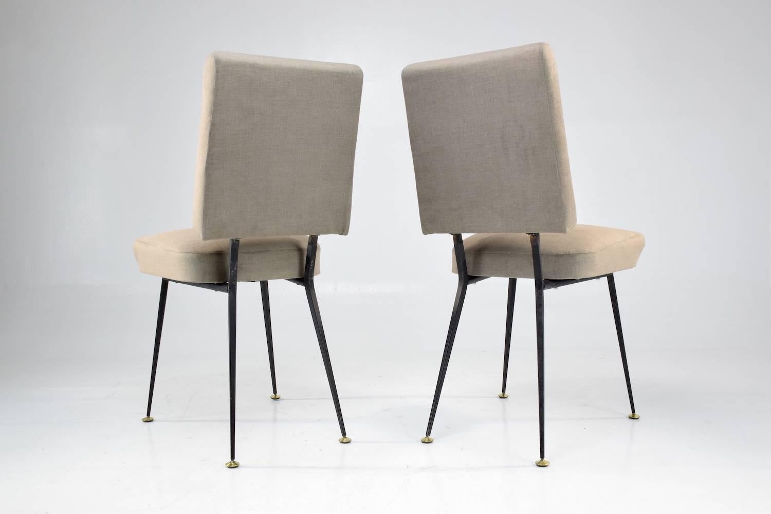 20th Century  Pair of French Mid-Century Chairs 