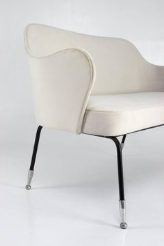 Mid-century Italian Curved Sofa, 1950s