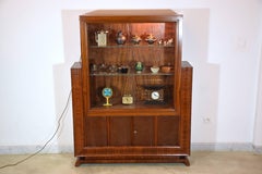French Art Deco Light-Up Display Cabinet, 1930s