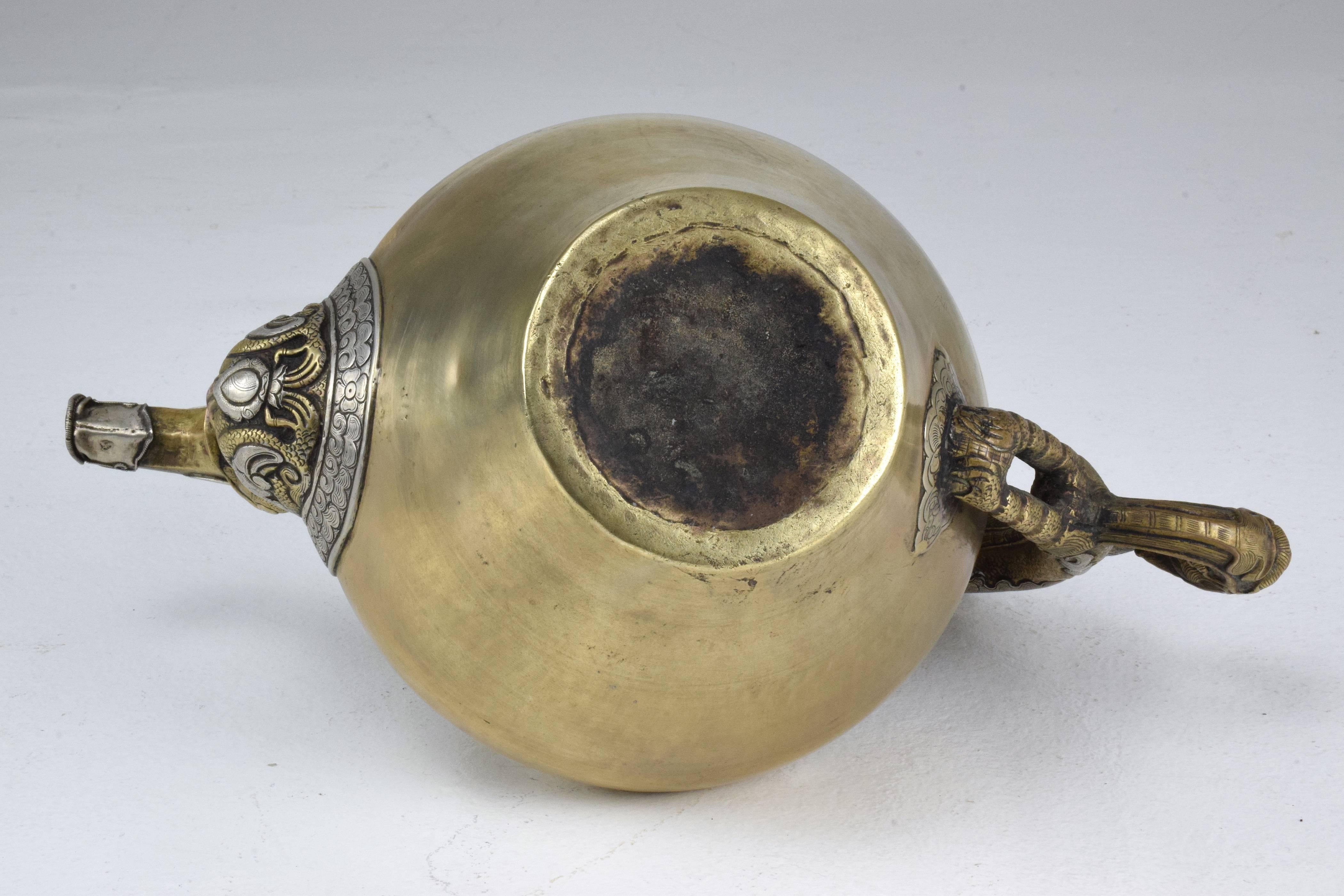 Antique Tibetan Dragon Teapot 1