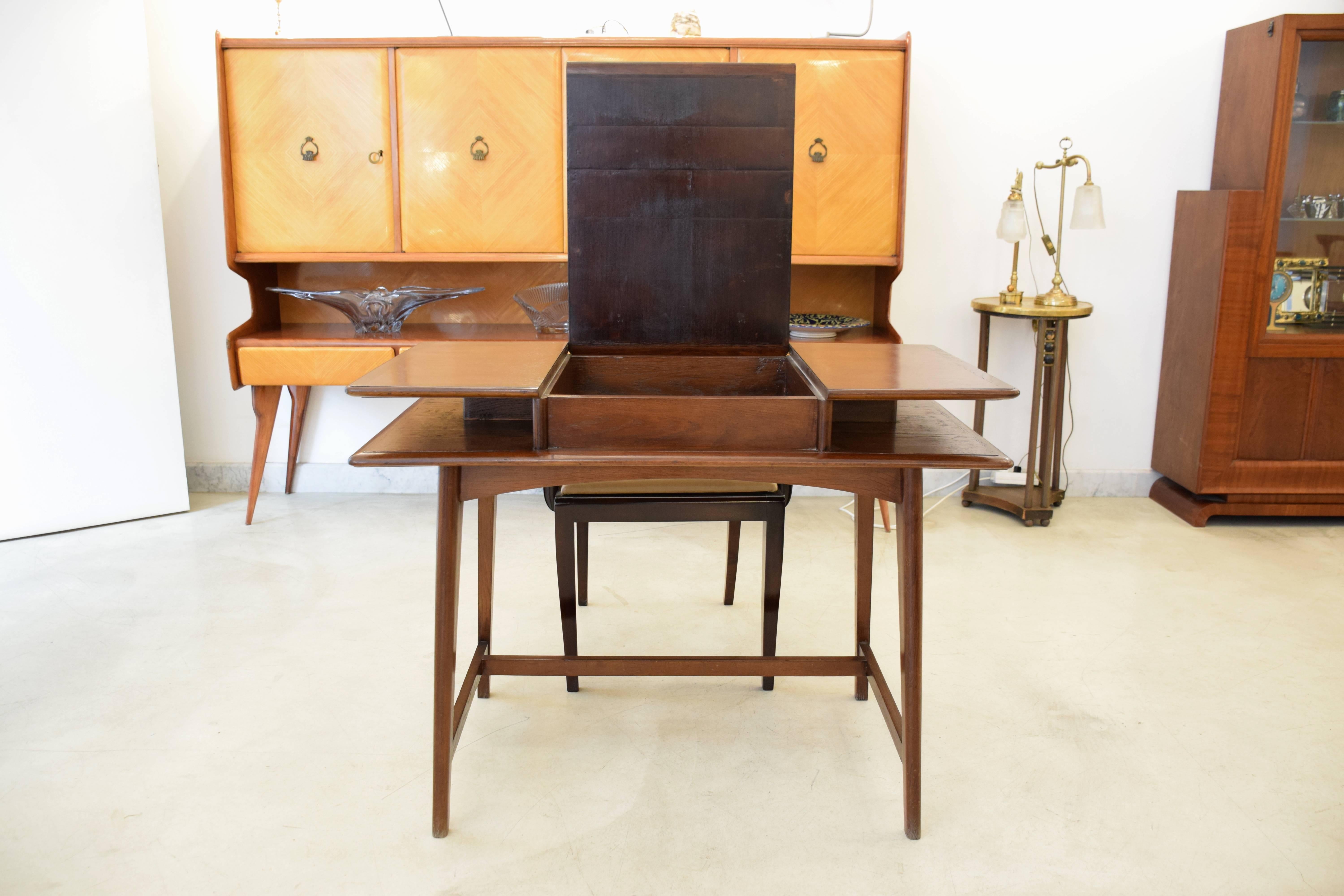 French Midcentury Flip Top Desk, 1950-1960 In Good Condition In Paris, FR