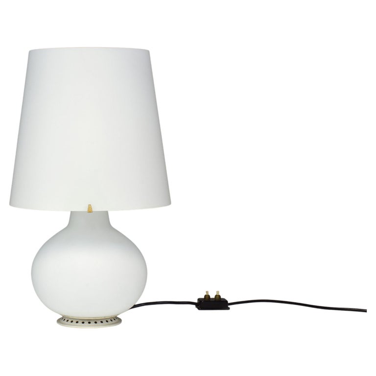 White Glass Double Light Table Lamp, Double Table Lamp 1stdibs