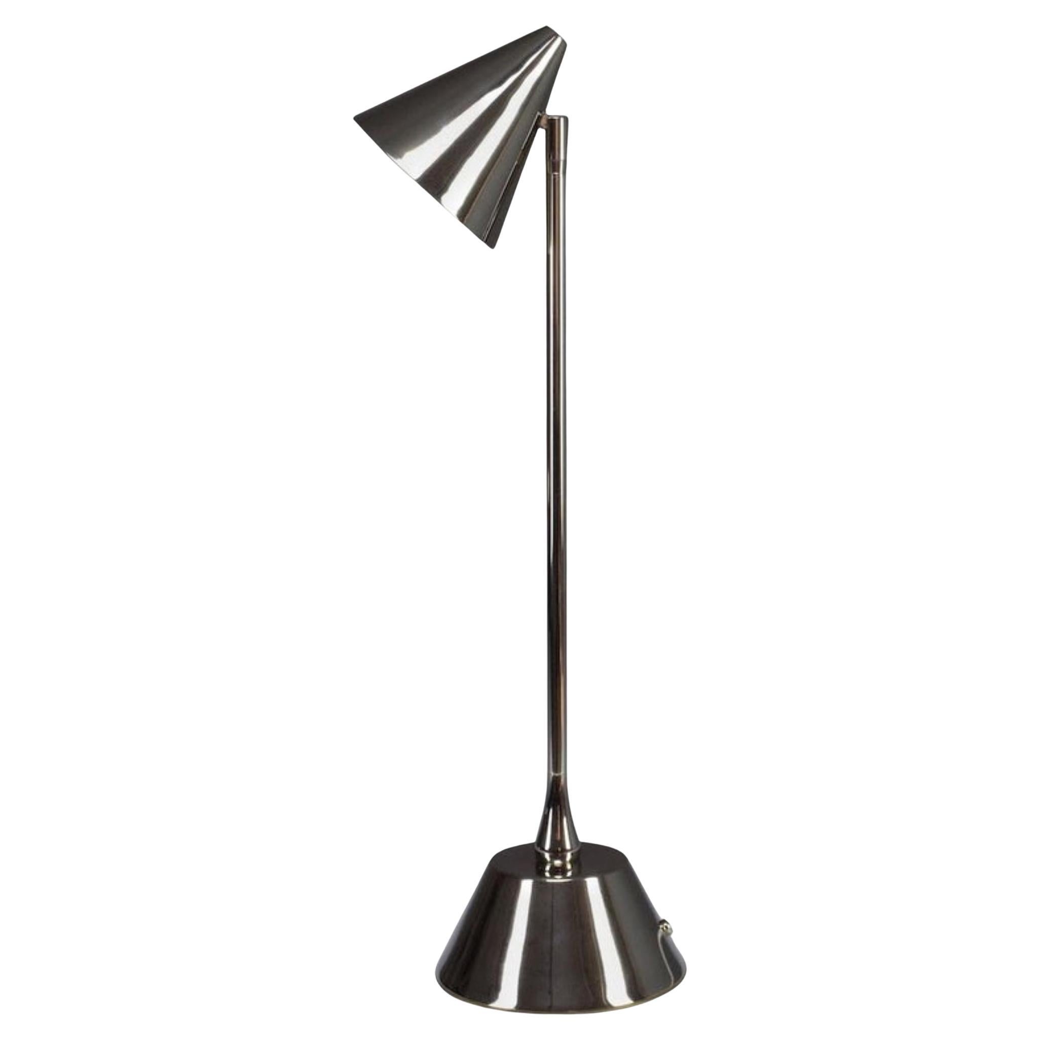 De.Light T2 Nickeled Brass Desk Lamp, Flow 2 Collection