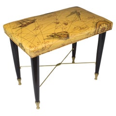 1950s Italian Nautical Midcentury Piano Stool