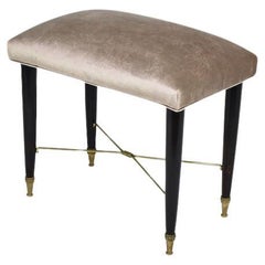 Tabouret de piano italien des années 1950, style nautique du milieu du siècle