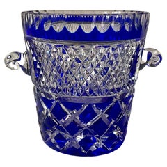 1980's French Vintage Crystal De Boheme Ice Bucket