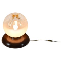 Italian Mid-Century Modern Murano Glass Spherical Globe Table Lamp, 1970s