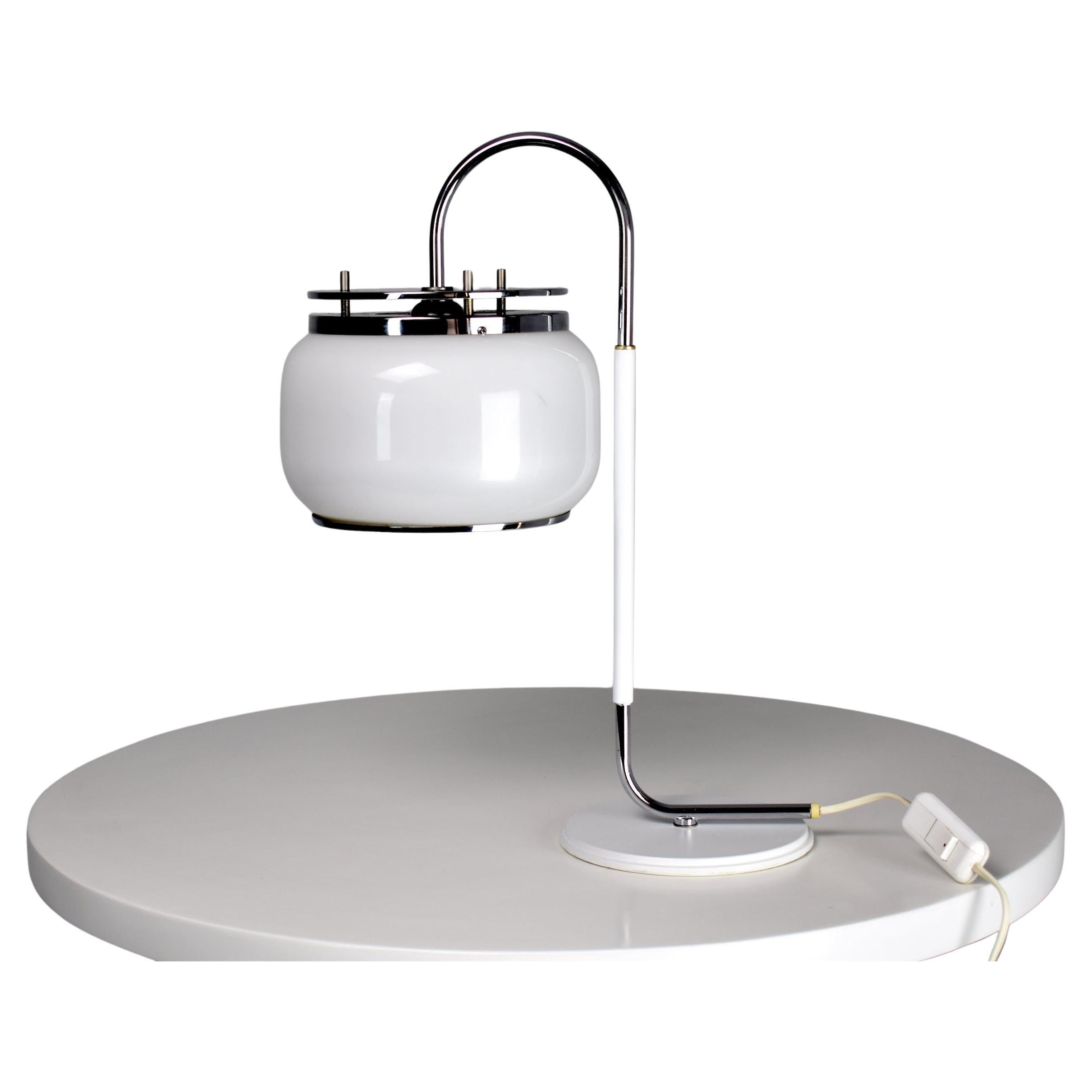 1970's Italian Stainless Steel Table Lamp For Sale