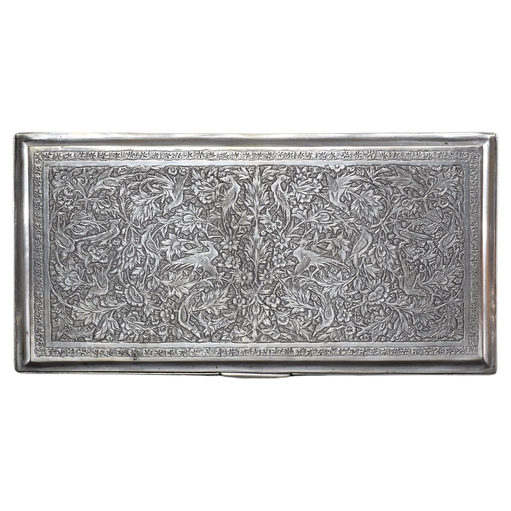 1960s Rectangular Sterling Silver Jewelry Box For Sale