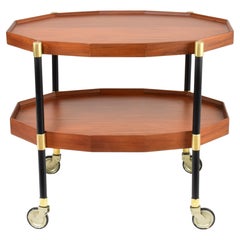 Italian Wood & Metal Trolley by Bergonzi, 1950s