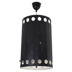 Original Mathieu Matégot "Java" Pendant in Black Lacquer, 1950s