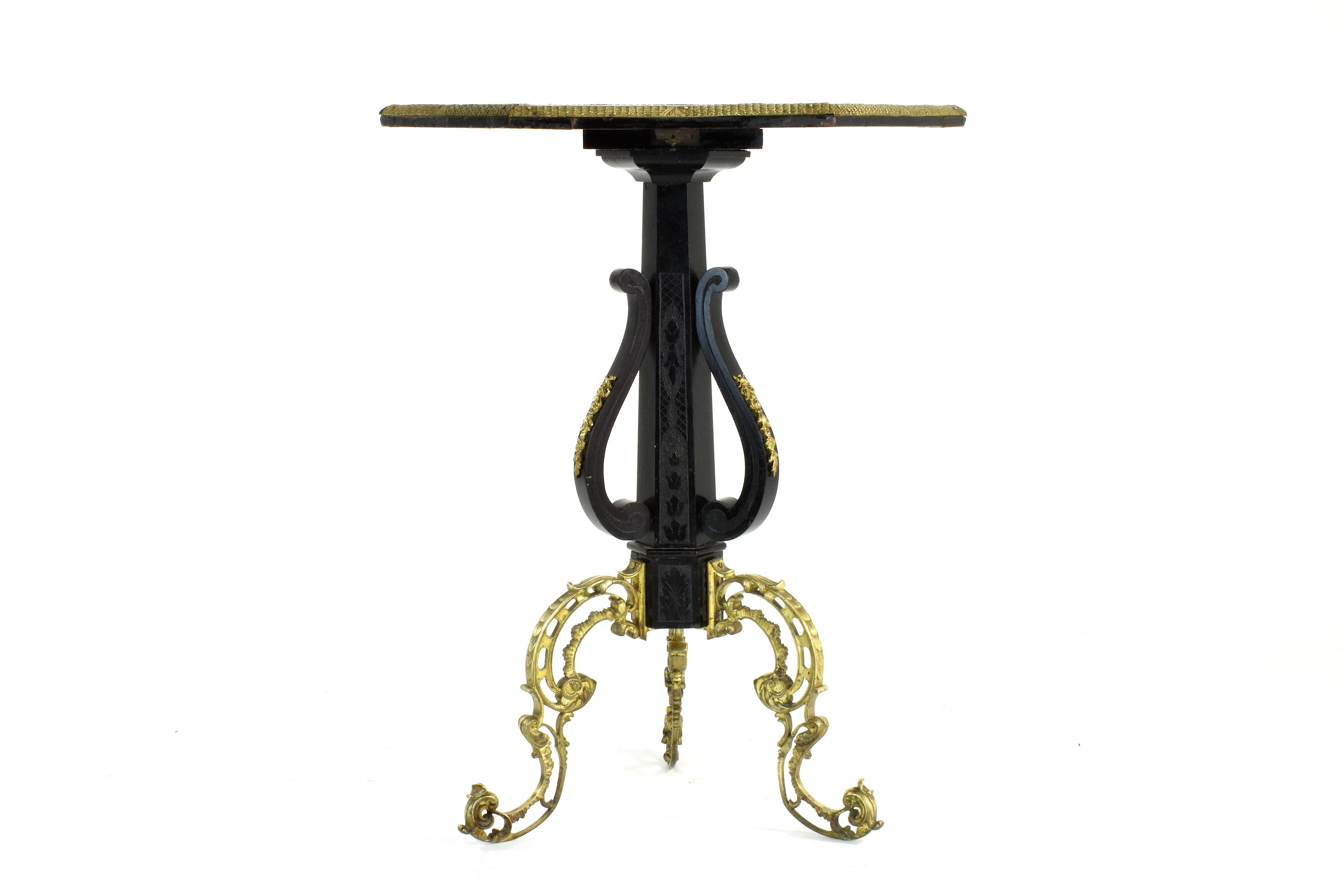 French Antique Napoleon III Folding Pedestal Table 4