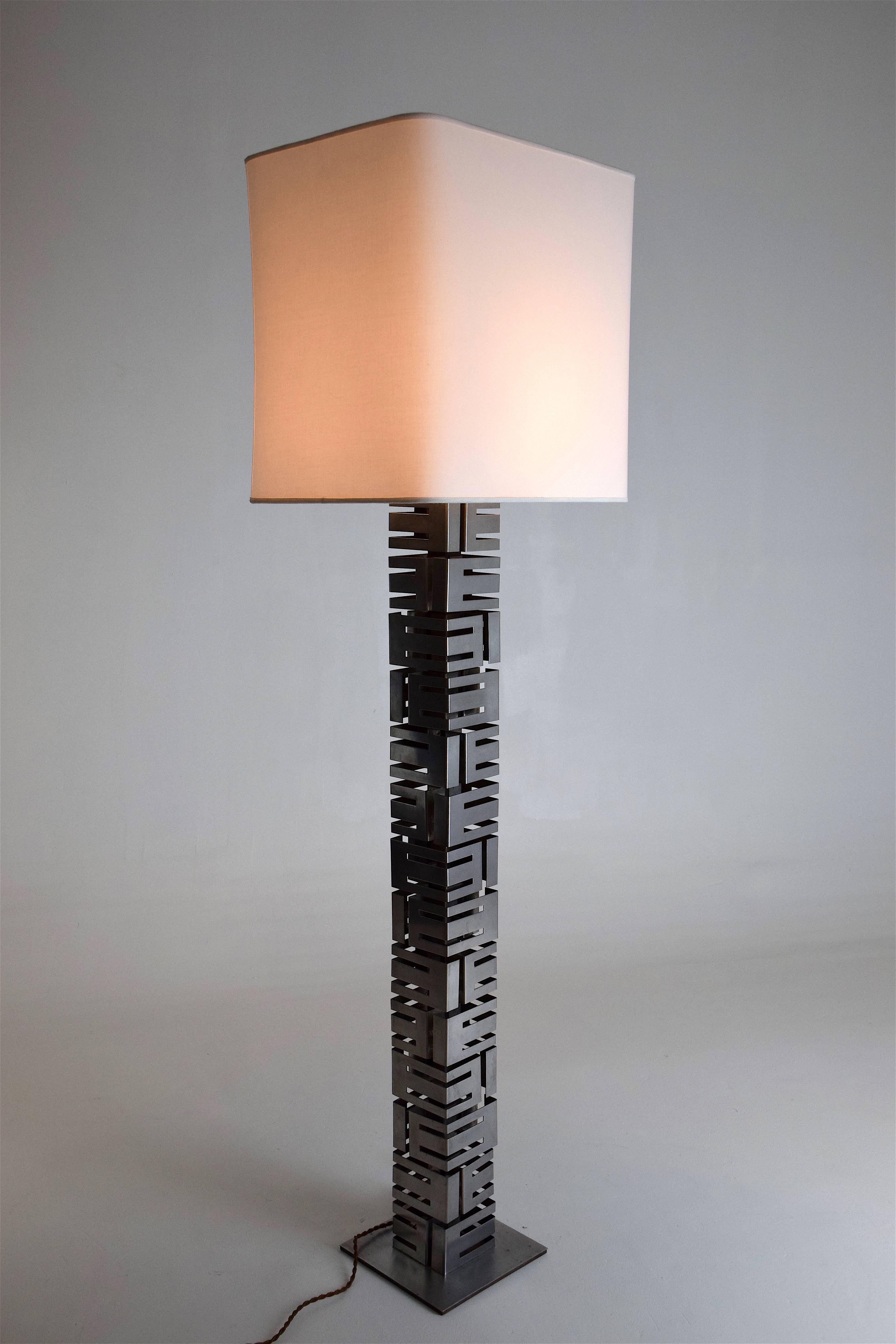 20th Century Vintage Floor Lamp by Curtis Jere, 1970's  In Good Condition In Paris, FR