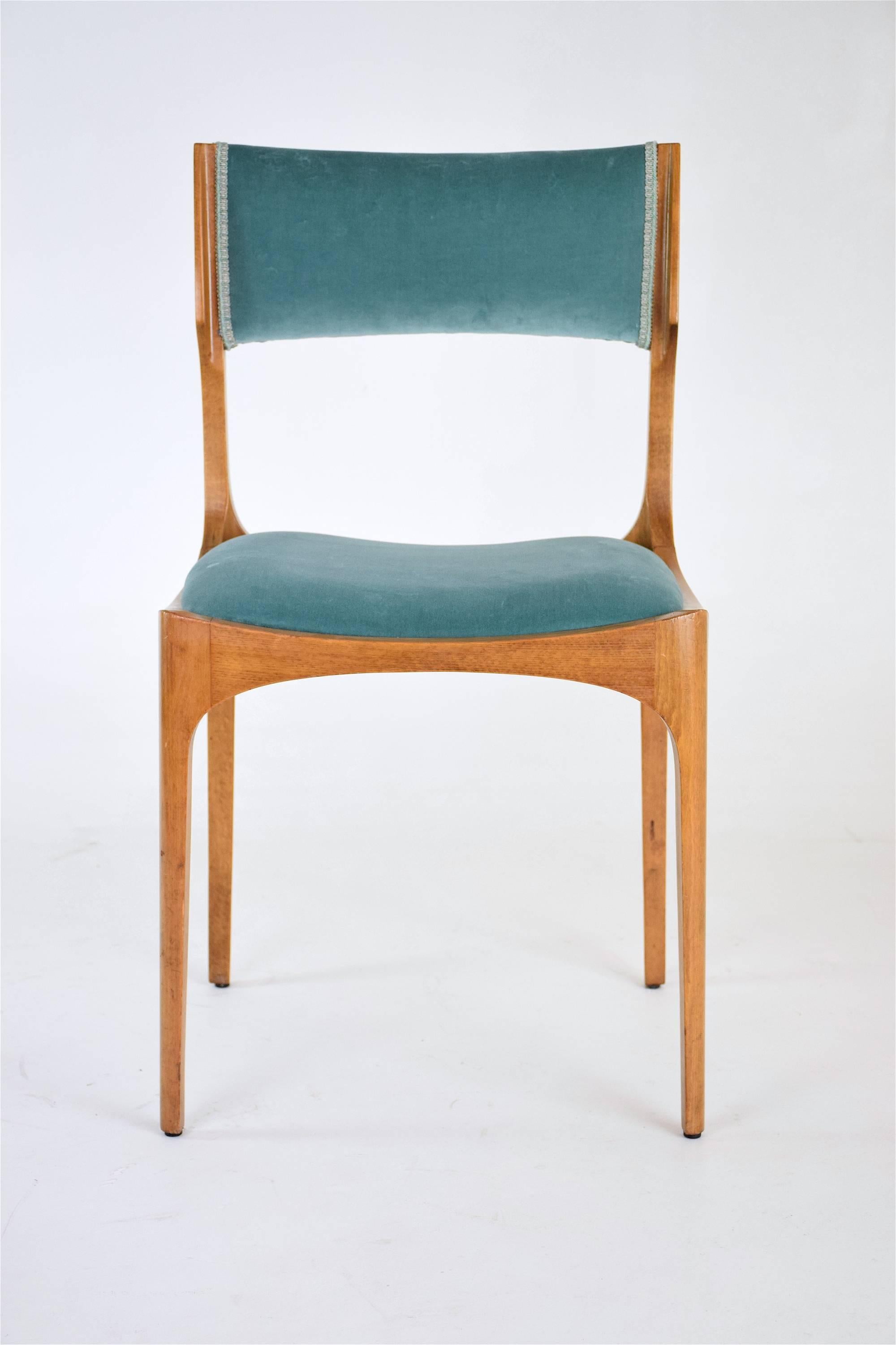 Mid-Century Giuseppe Gibelli Dining Chairs, Set of Six 1