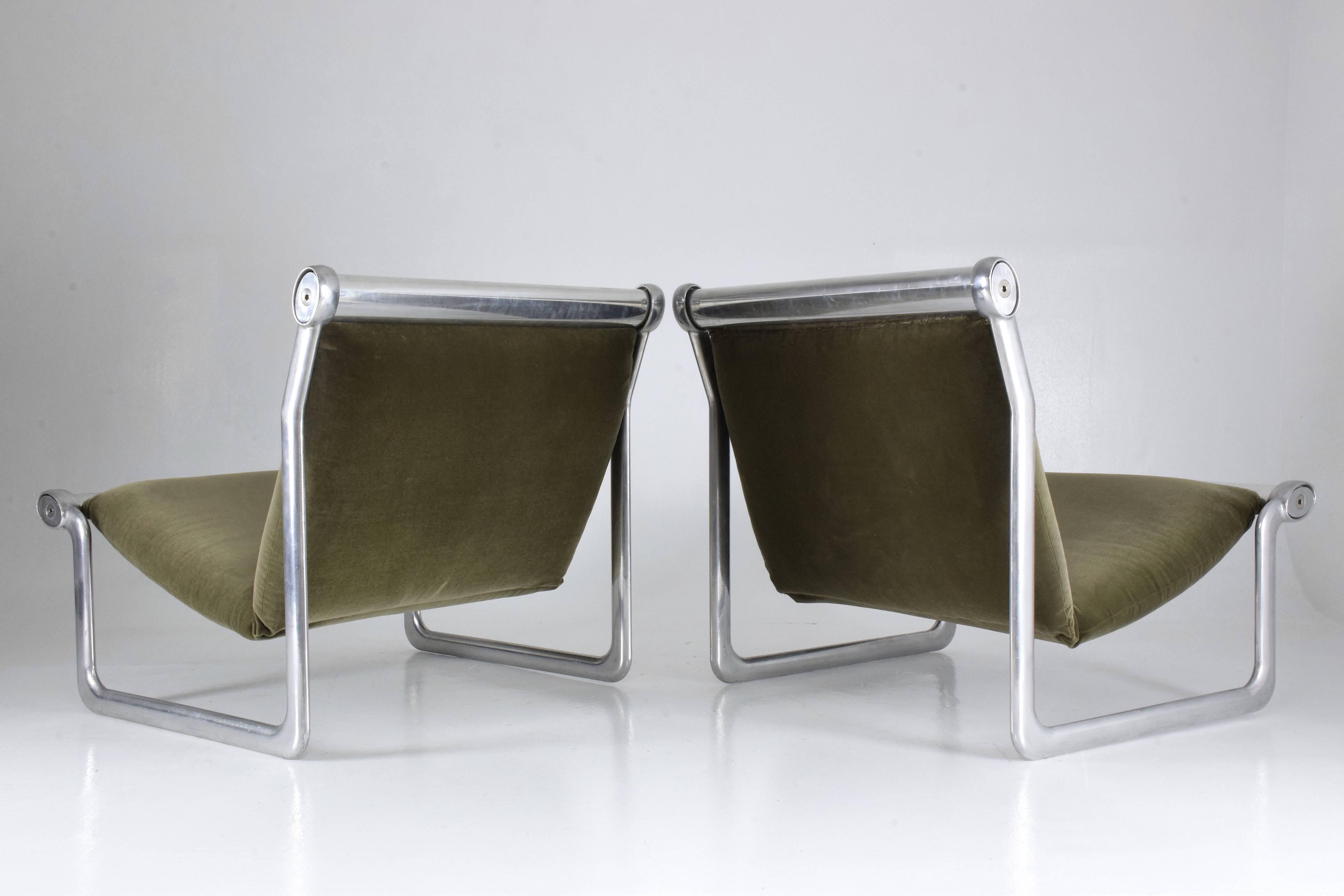 Pair of Vintage  Lounge Chairs by Hannah Morrison for Knoll, 1970's In Excellent Condition In Paris, FR
