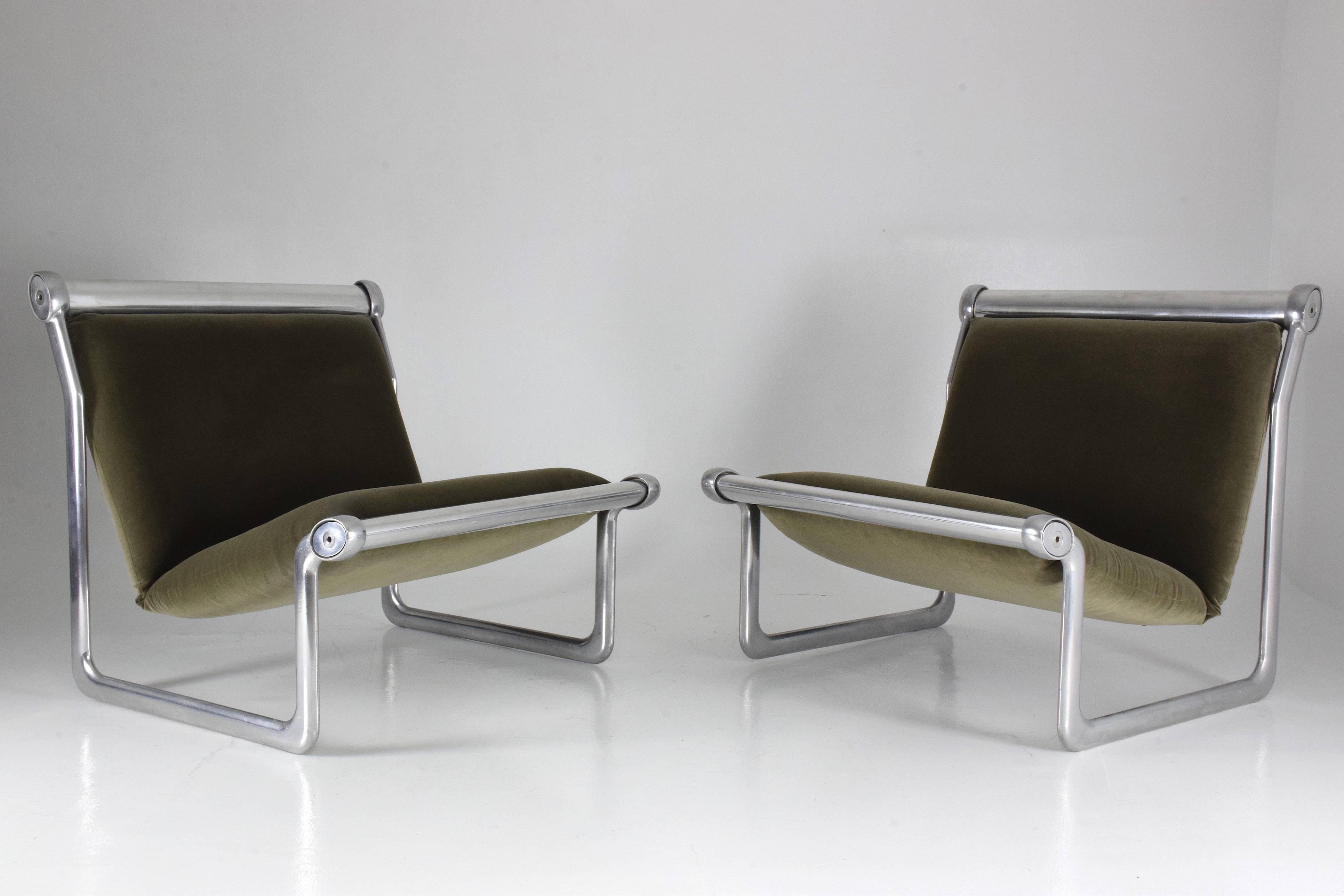 Mid-Century Modern Pair of Vintage  Lounge Chairs by Hannah Morrison for Knoll, 1970's