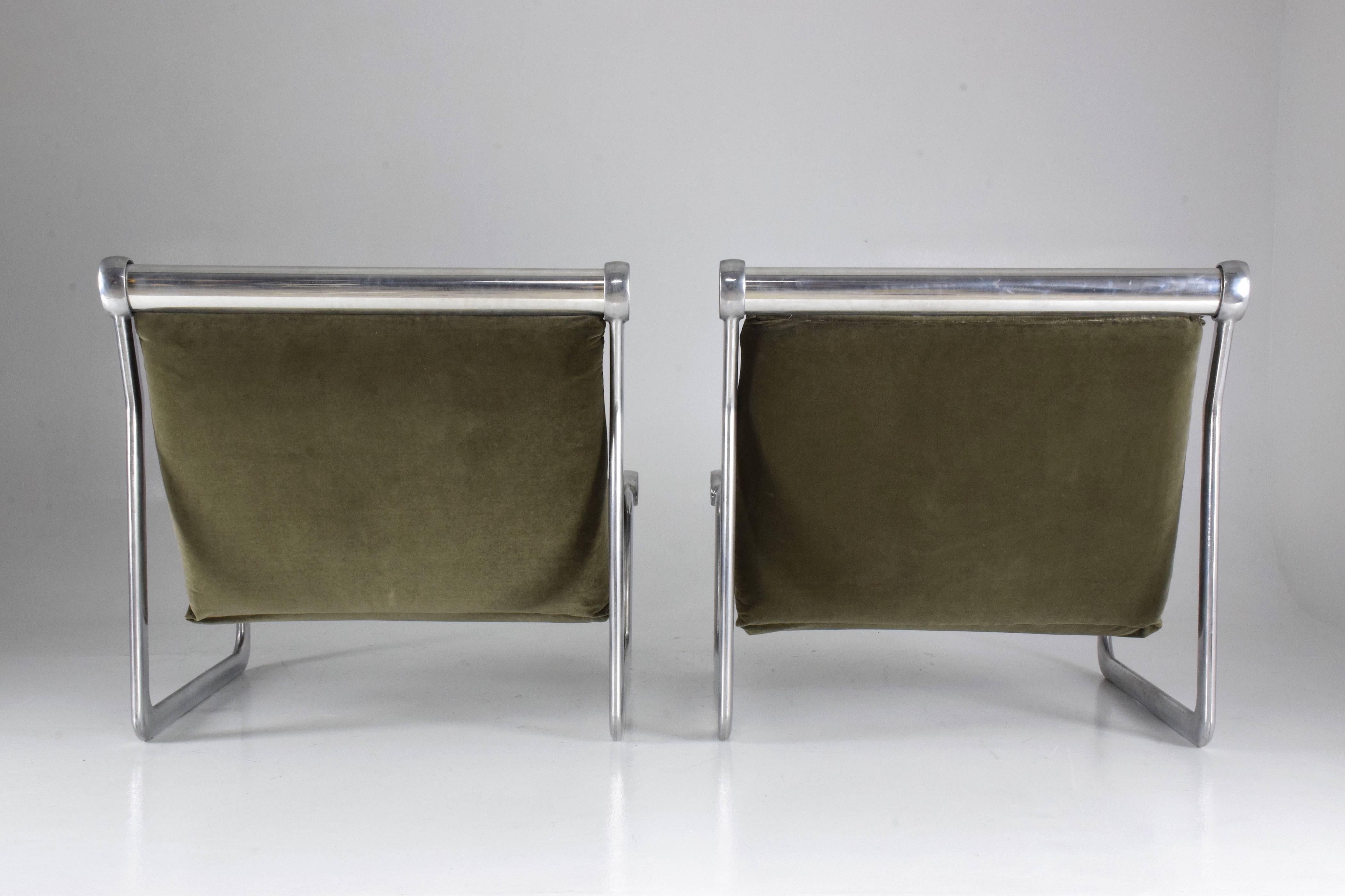 Polished Pair of Vintage  Lounge Chairs by Hannah Morrison for Knoll, 1970's