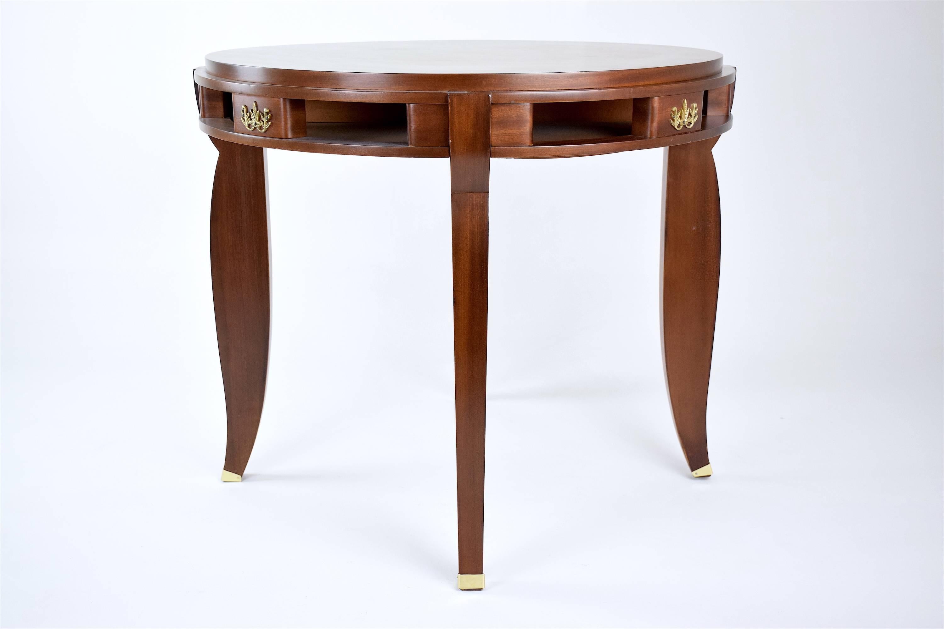 French Art Deco Game Table by Jules Leleu, 1930's In Good Condition In Paris, FR